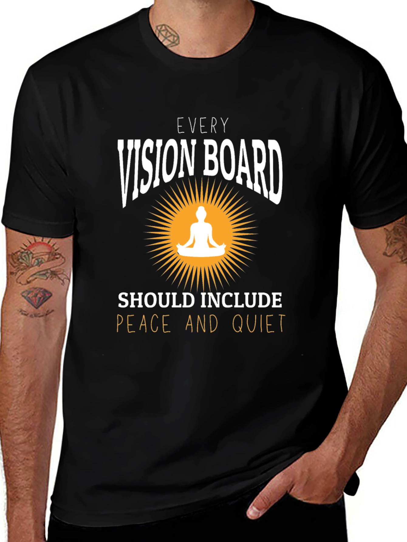 Variant 16 of Vision Board T-Shirt - Peace and Quiet Graphic Tee