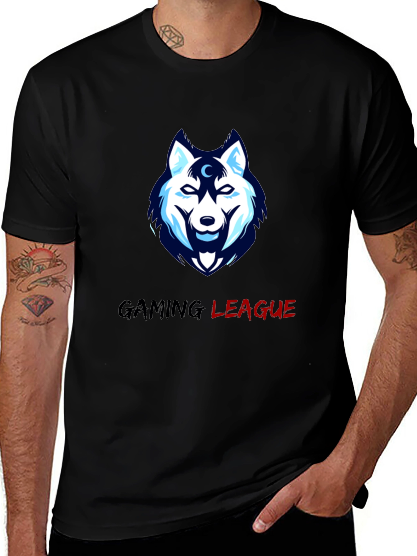 Variant 23 of Gaming League Wolf T-Shirt
