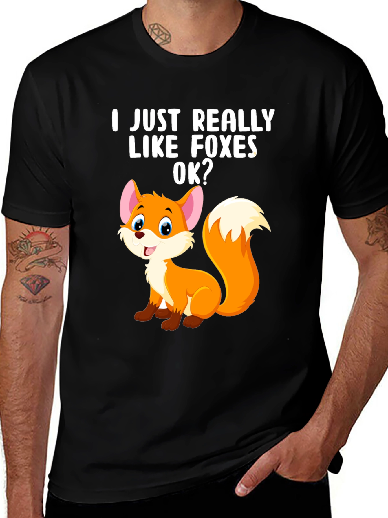 Variant 3 of I Just Really Like Foxes OK? Graphic Tee