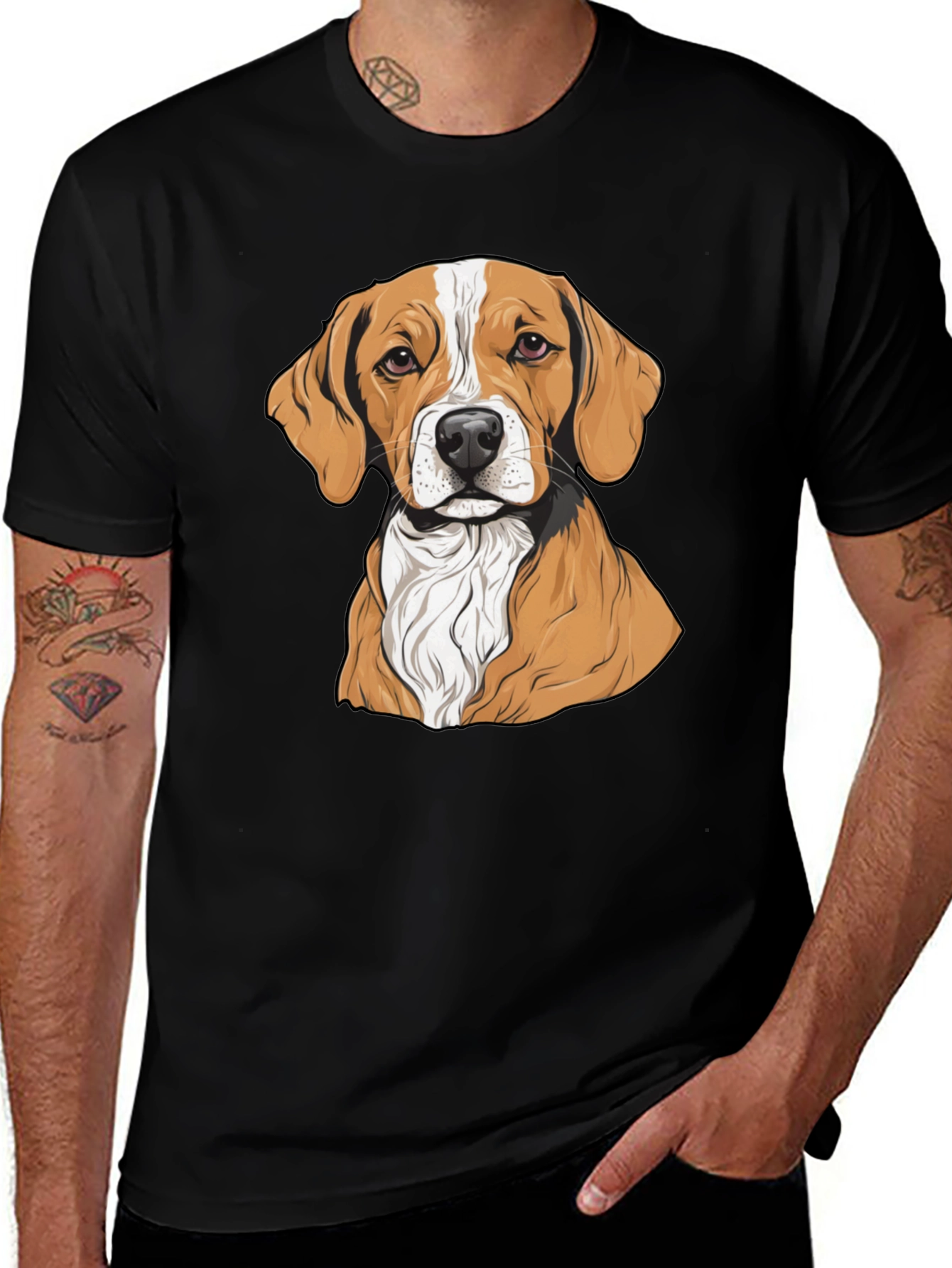 Variant 3 of Dog Graphic Tee - Black Unisex T-Shirt