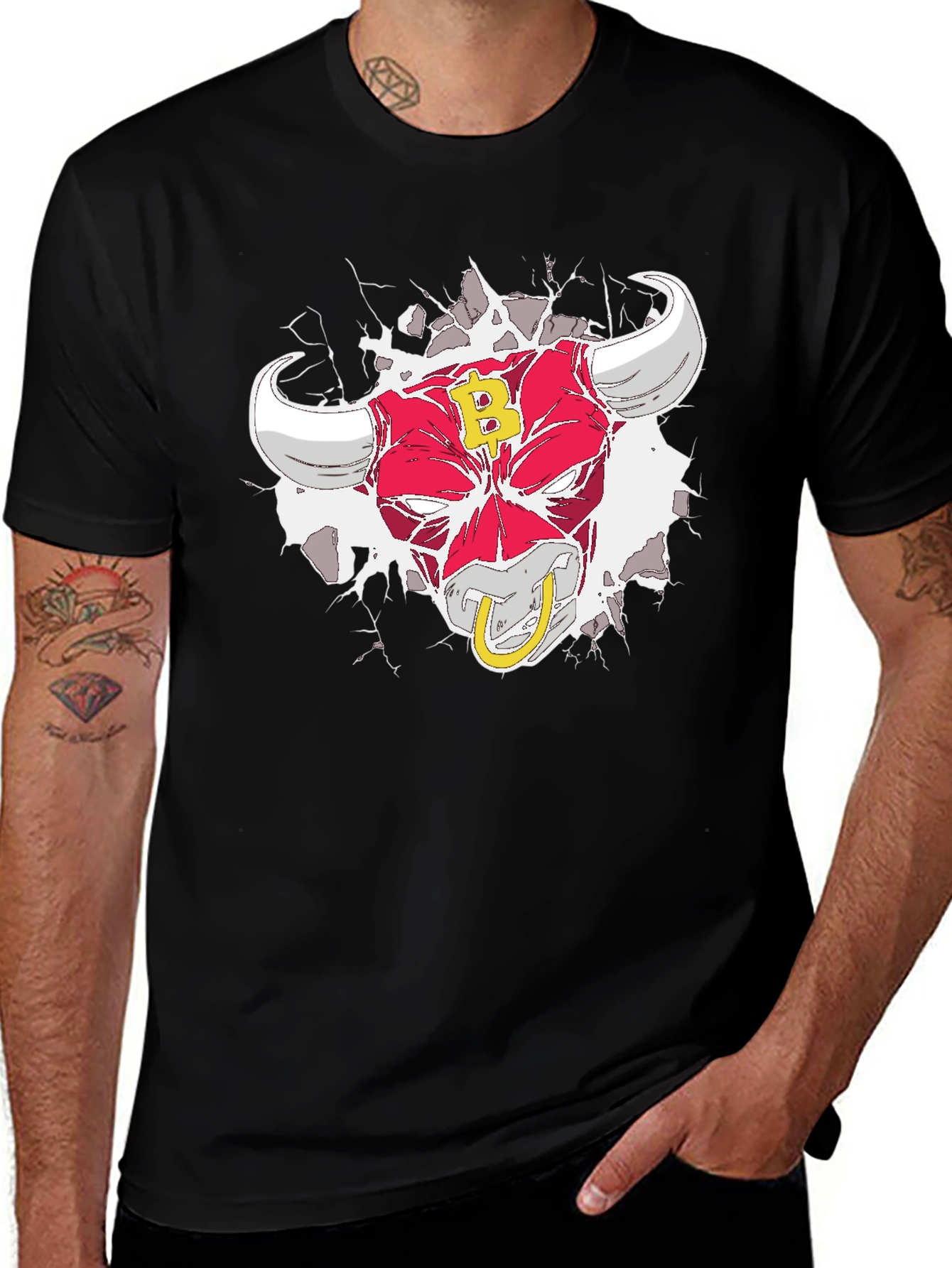 Variant 18 of Bitcoin Bull T-Shirt - Crypto Enthusiast Tee