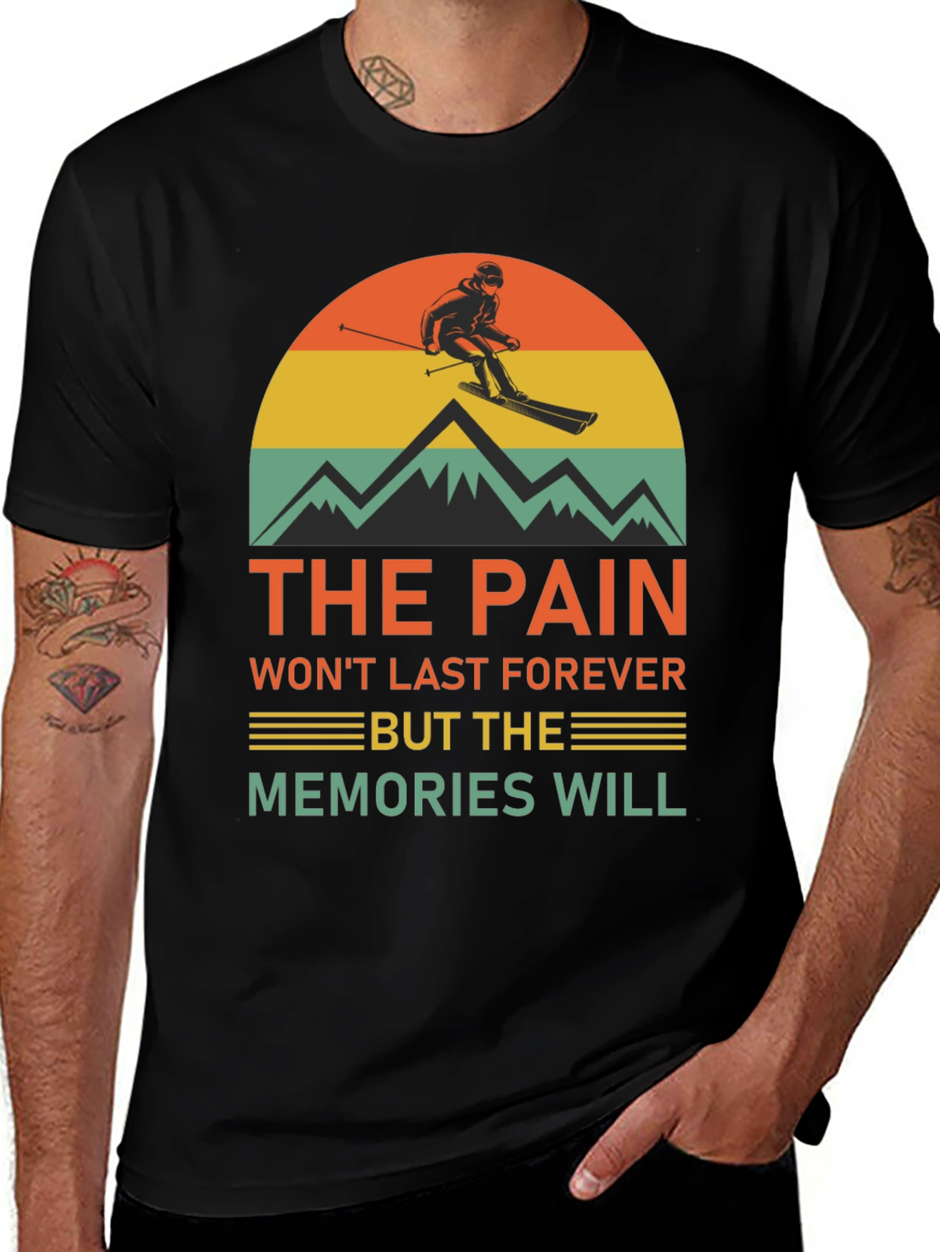 Variant 18 of Skiing Memories Graphic Tee