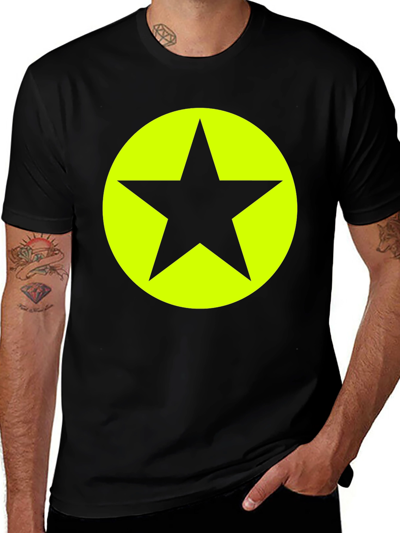 Variant 28 of Bold Star Graphic Tee - Black