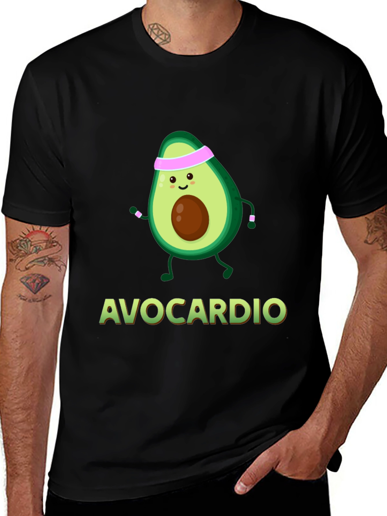 Variant 20 of Avocardio Workout T-Shirt - Fun Fitness Tee