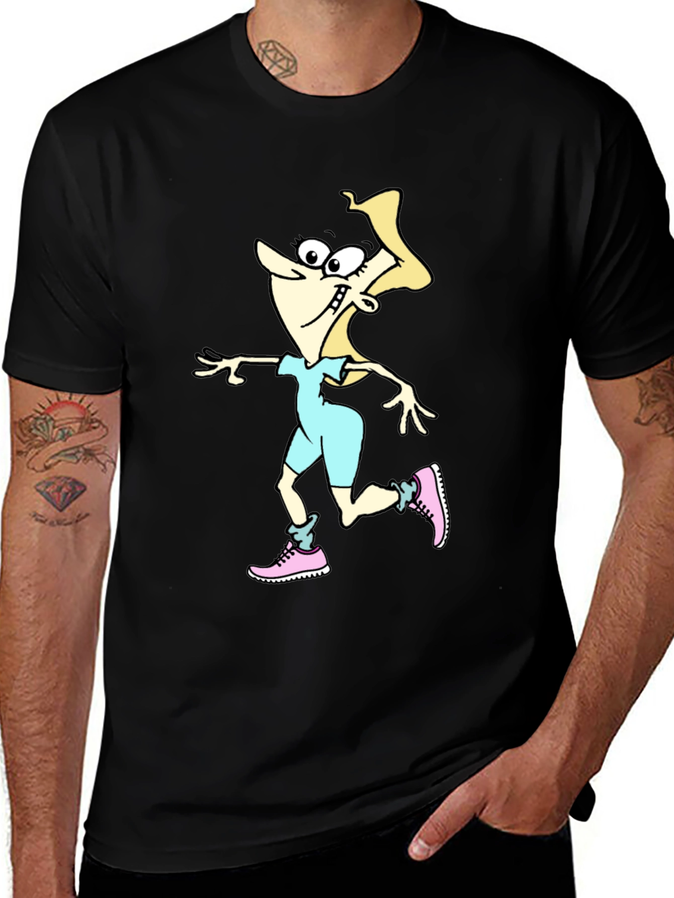 Ed, Edd n Eddy Cartoon T-Shirt - Black