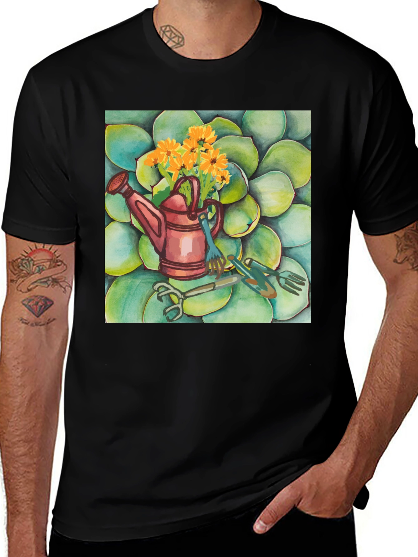 Variant 6 of Gardening Theme Graphic Tee - Stylish & Comfortable