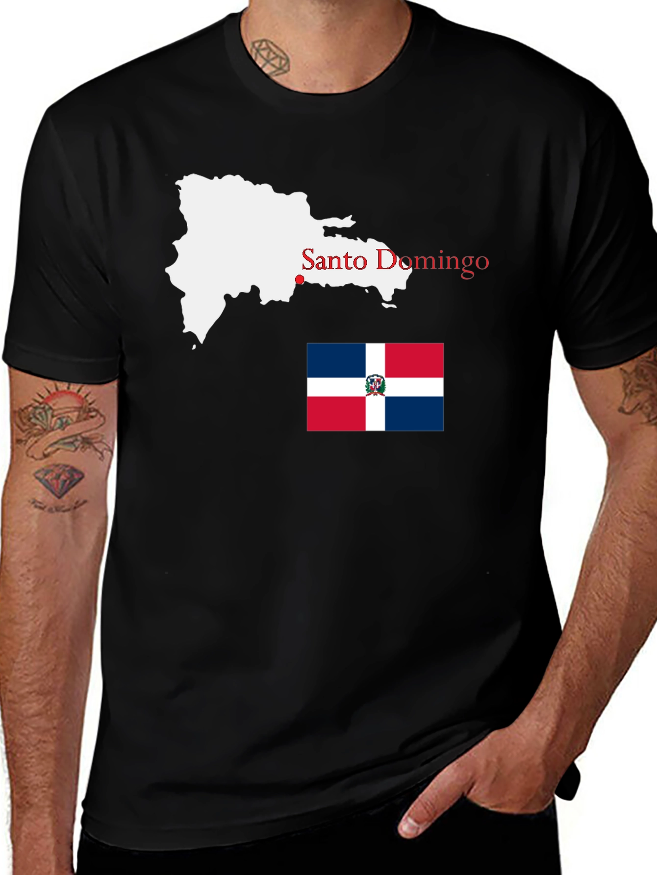 Dominican Republic Map T-Shirt - Santo Domingo Pride