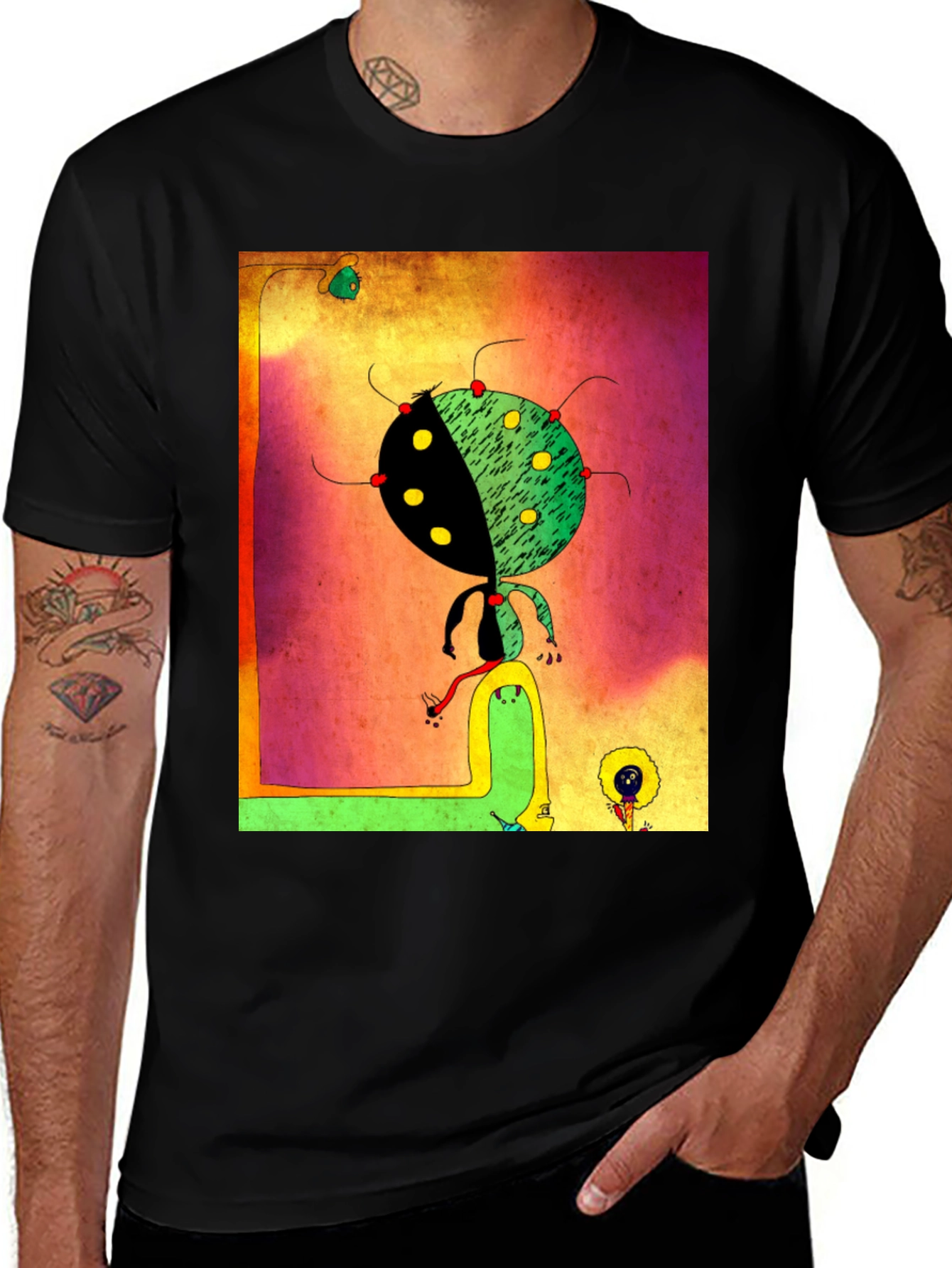 Variant 6 of Abstract Art Print Tee - Unique Graphic Design Shirt