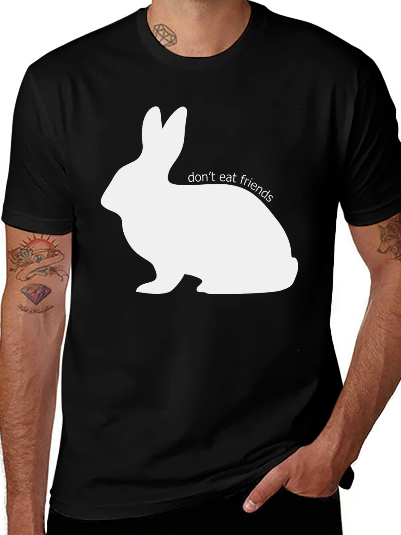 Variant 27 of Vegan Rabbit Tee - Don't Eat Friends
