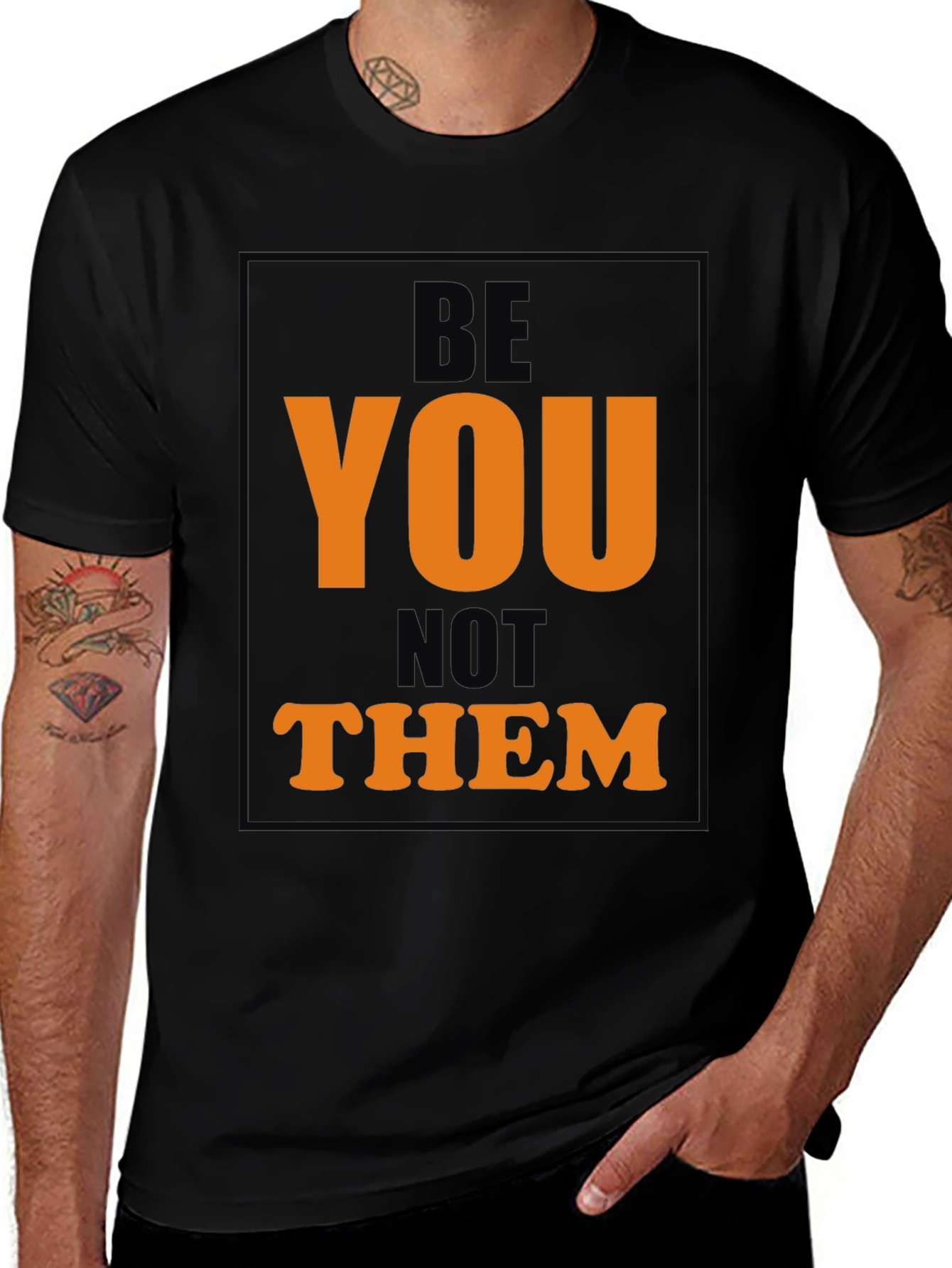 Be You T-Shirt - Stylish Black Graphic Tee