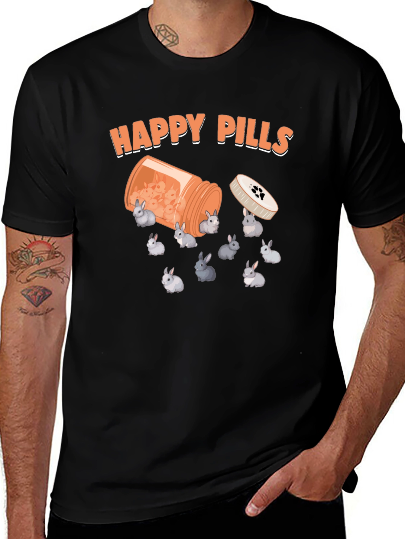 Variant 17 of Happy Pills Bunny T-Shirt
