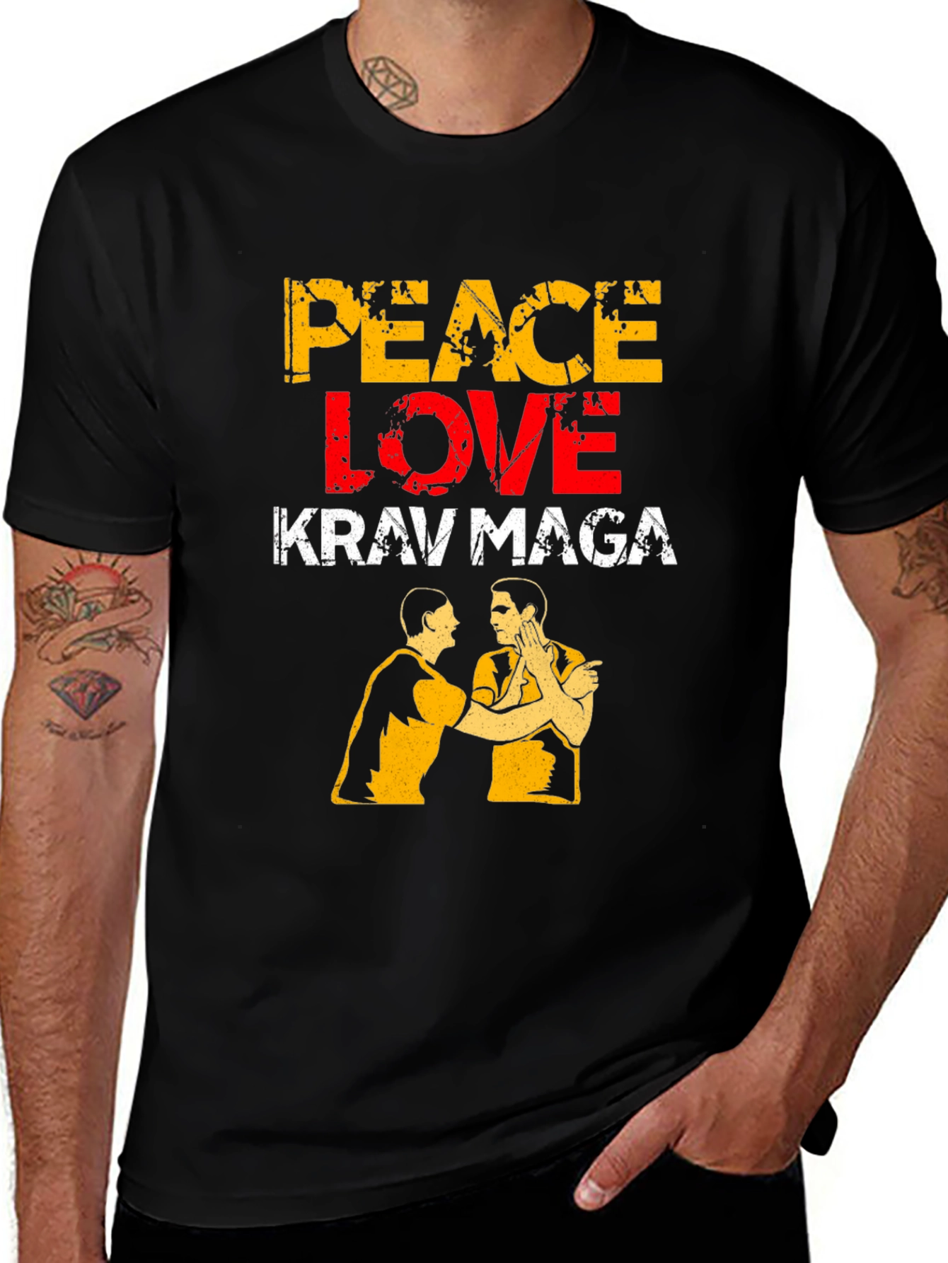 Variant 17 of Peace Love Krav Maga Graphic T-Shirt