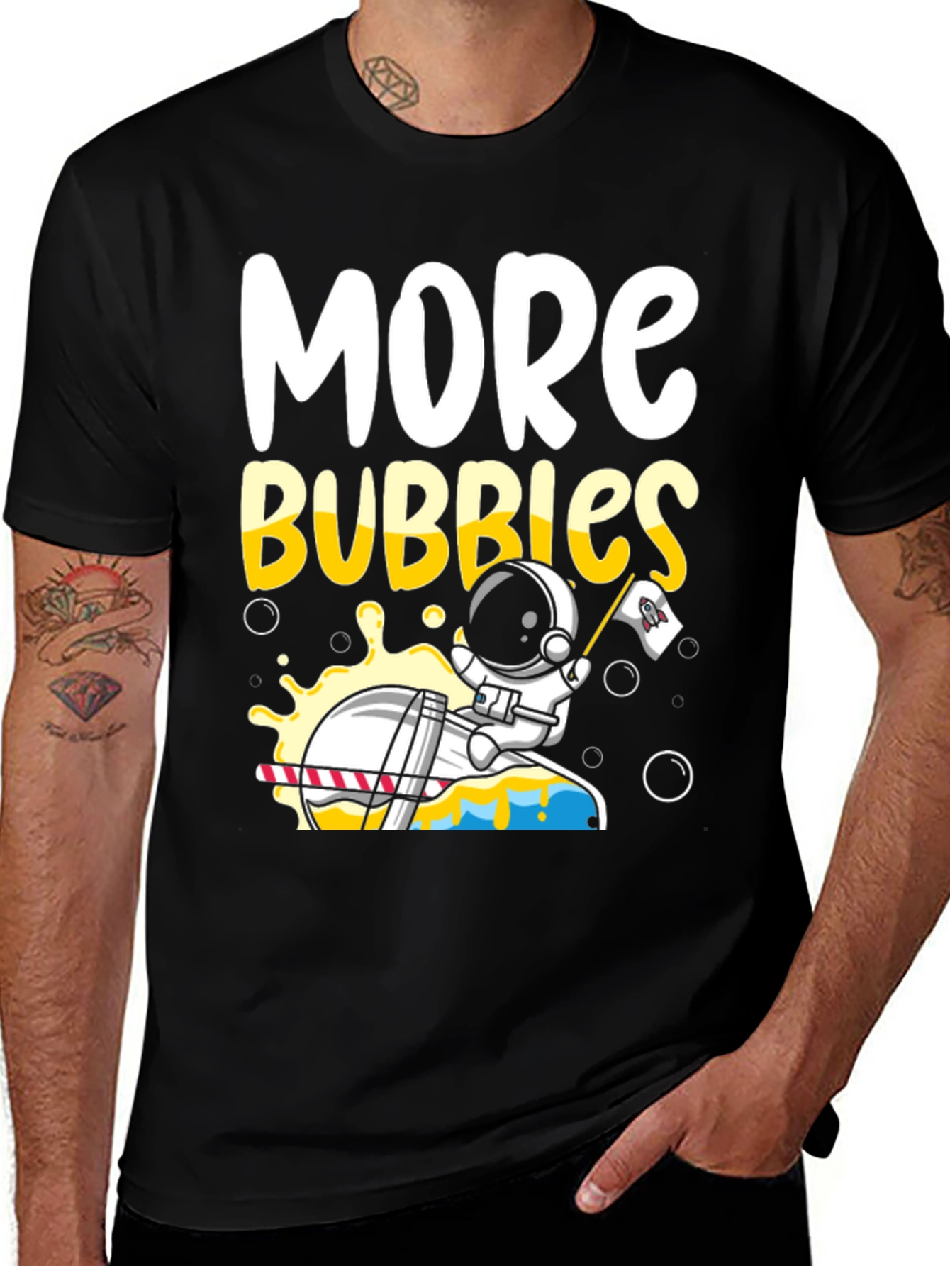 Variant 13 of More Bubbles Astronaut Graphic T-Shirt