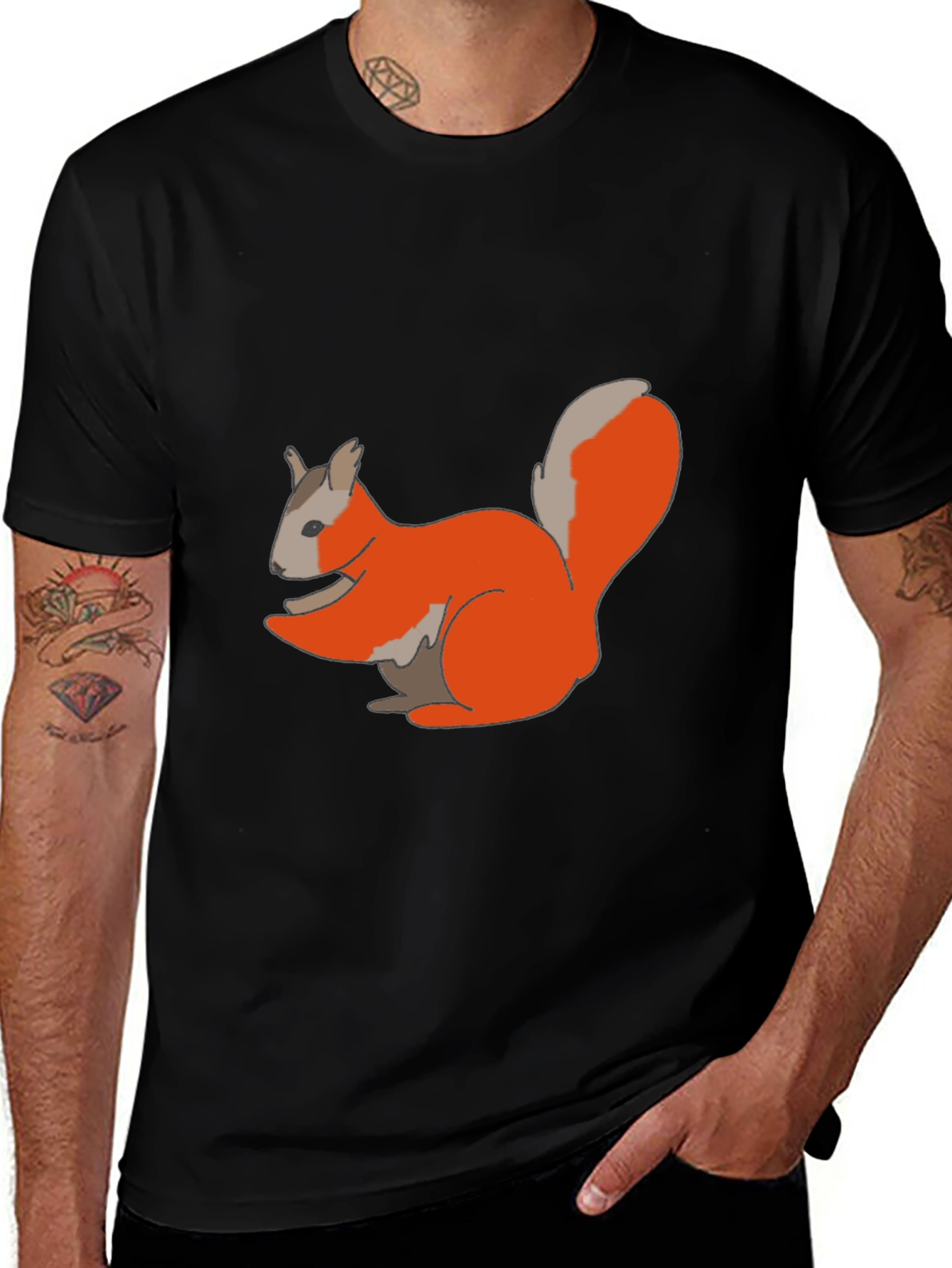 Variant 28 of Squirrel Graphic Tee - Casual Comfort