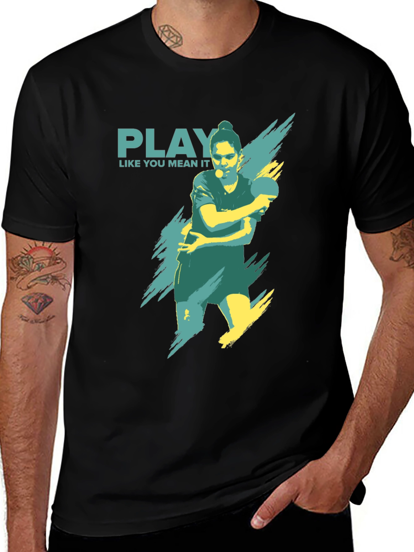 Variant 5 of Play Like You Mean It Black T-Shirt
