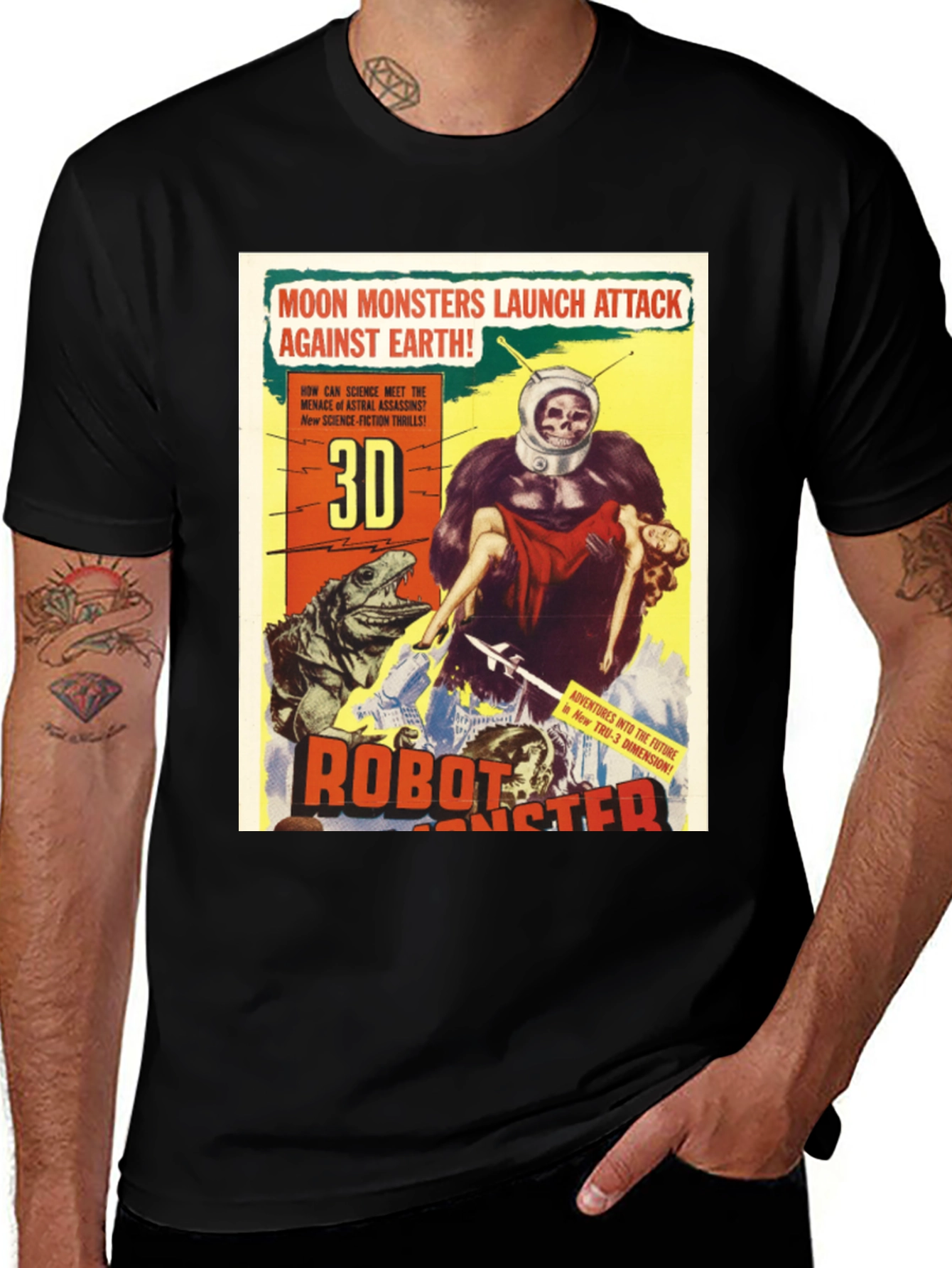 Robot Monster Movie Poster Graphic T-Shirt