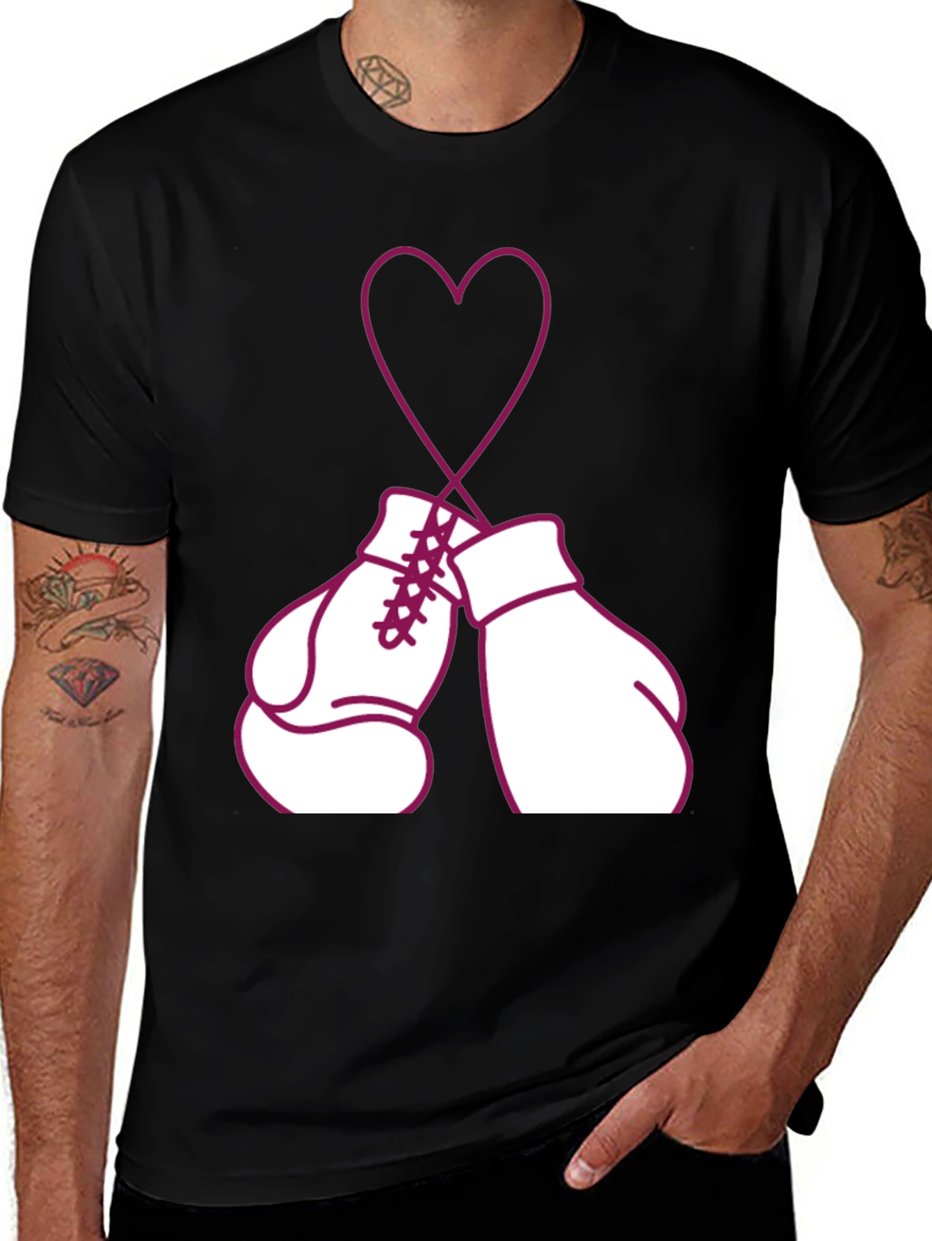 Variant 21 of Boxing Gloves Heart T-Shirt - Love to Fight!