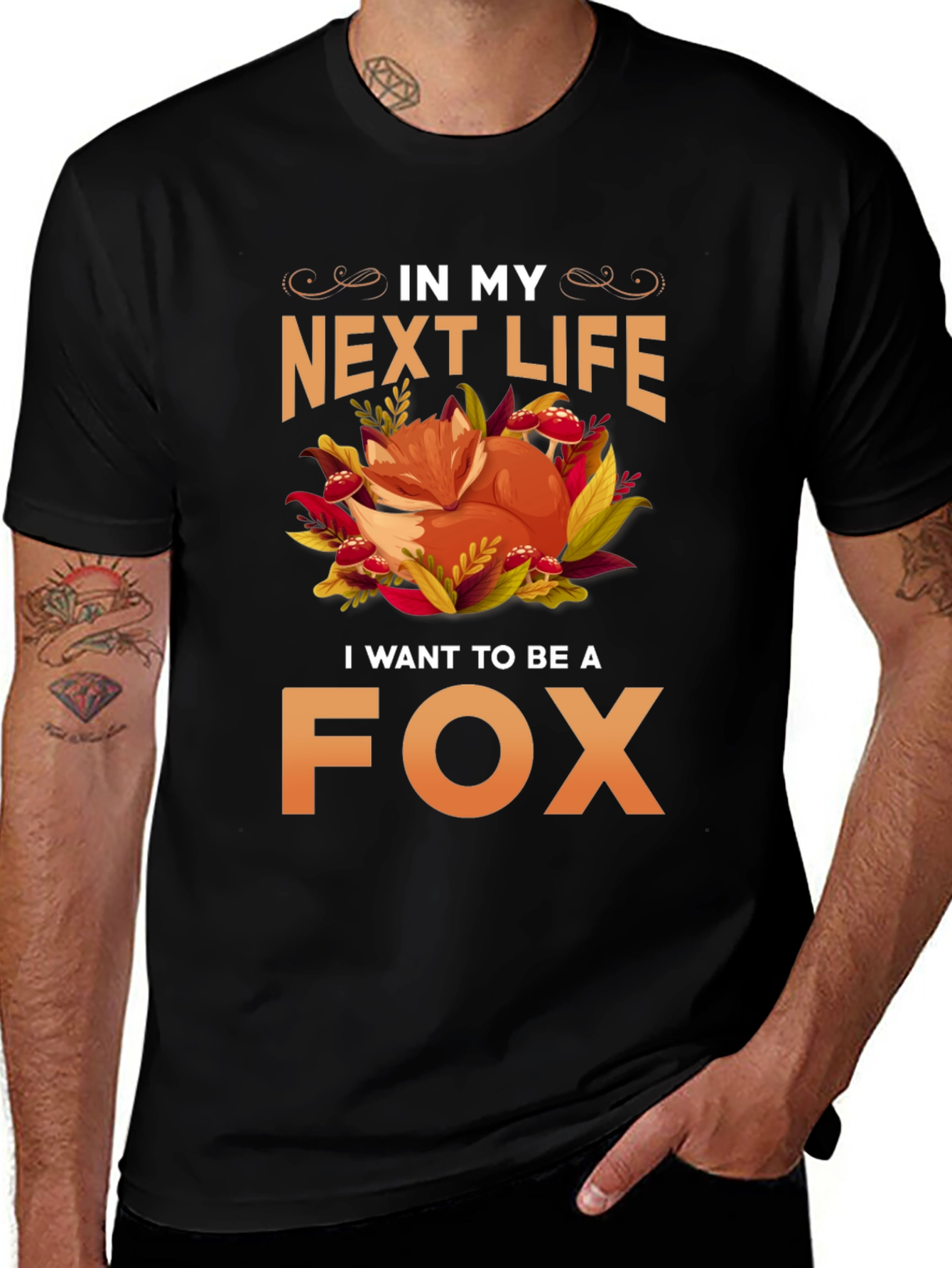 Variant 12 of Next Life Fox Graphic Tee - Unisex