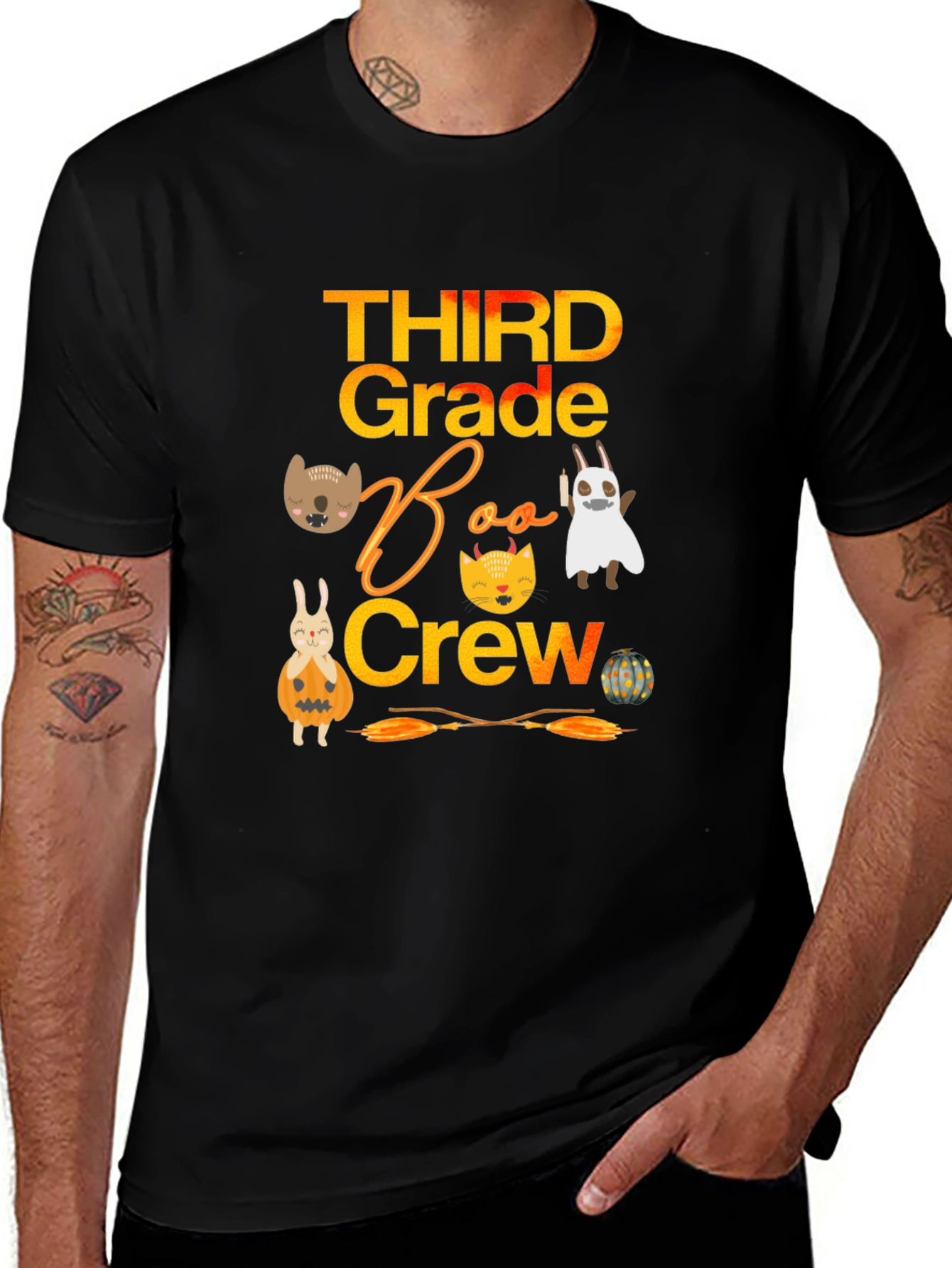 Third Grade Boo Crew Halloween T-Shirt