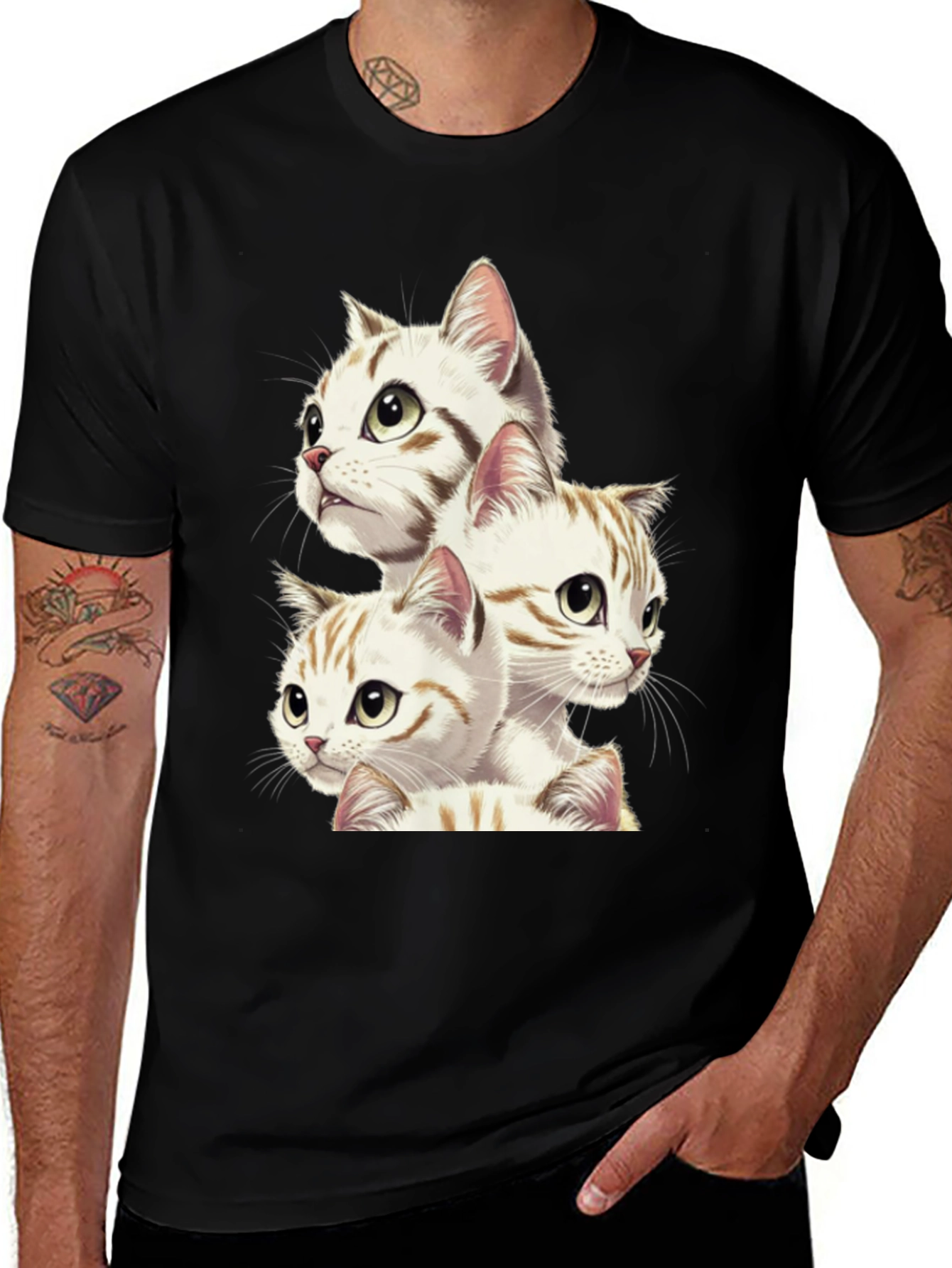 Variant 26 of Cool Cats Graphic Tee - Purrfect Style!