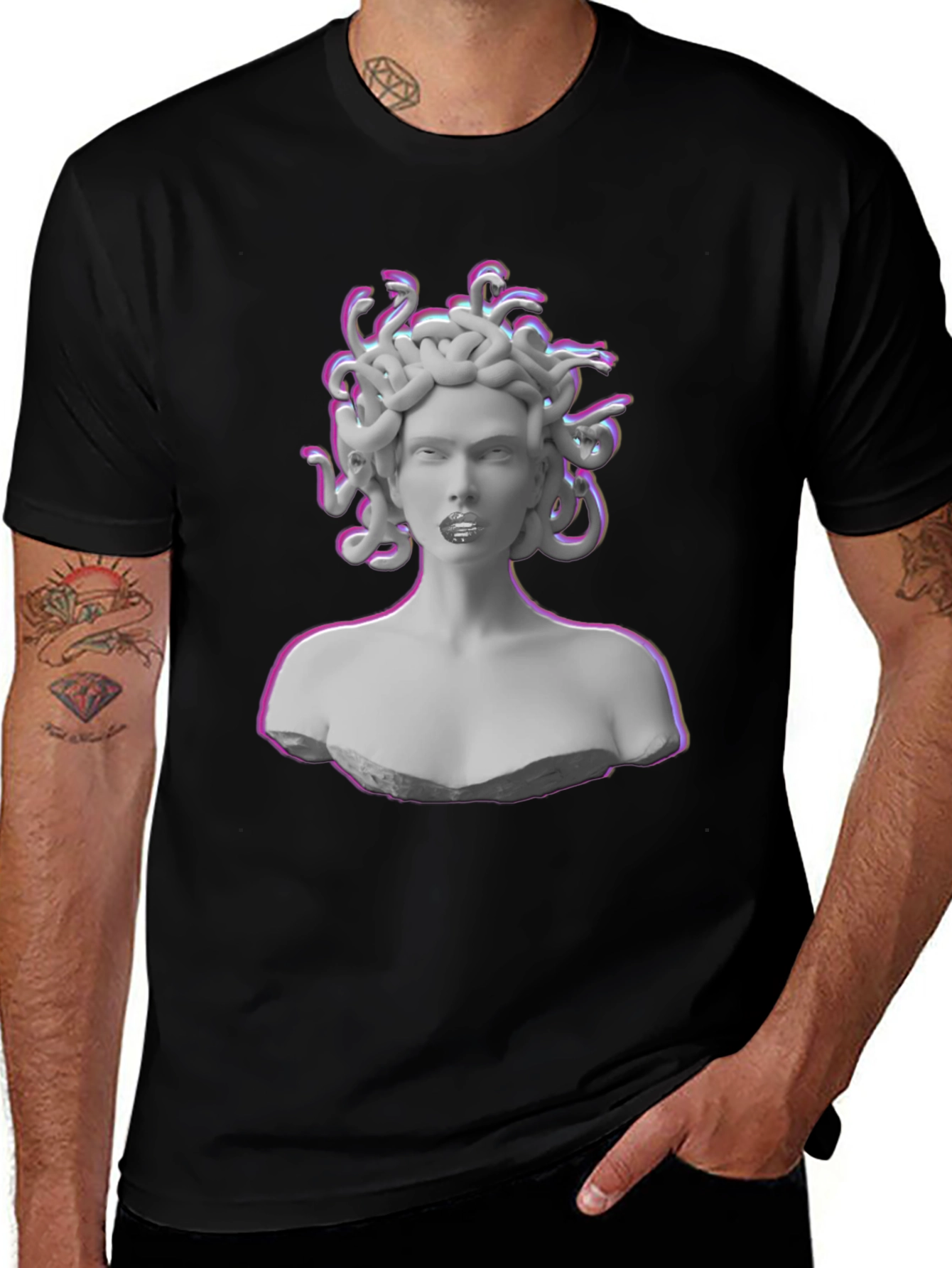 Variant 16 of Medusa Graphic Tee - Black