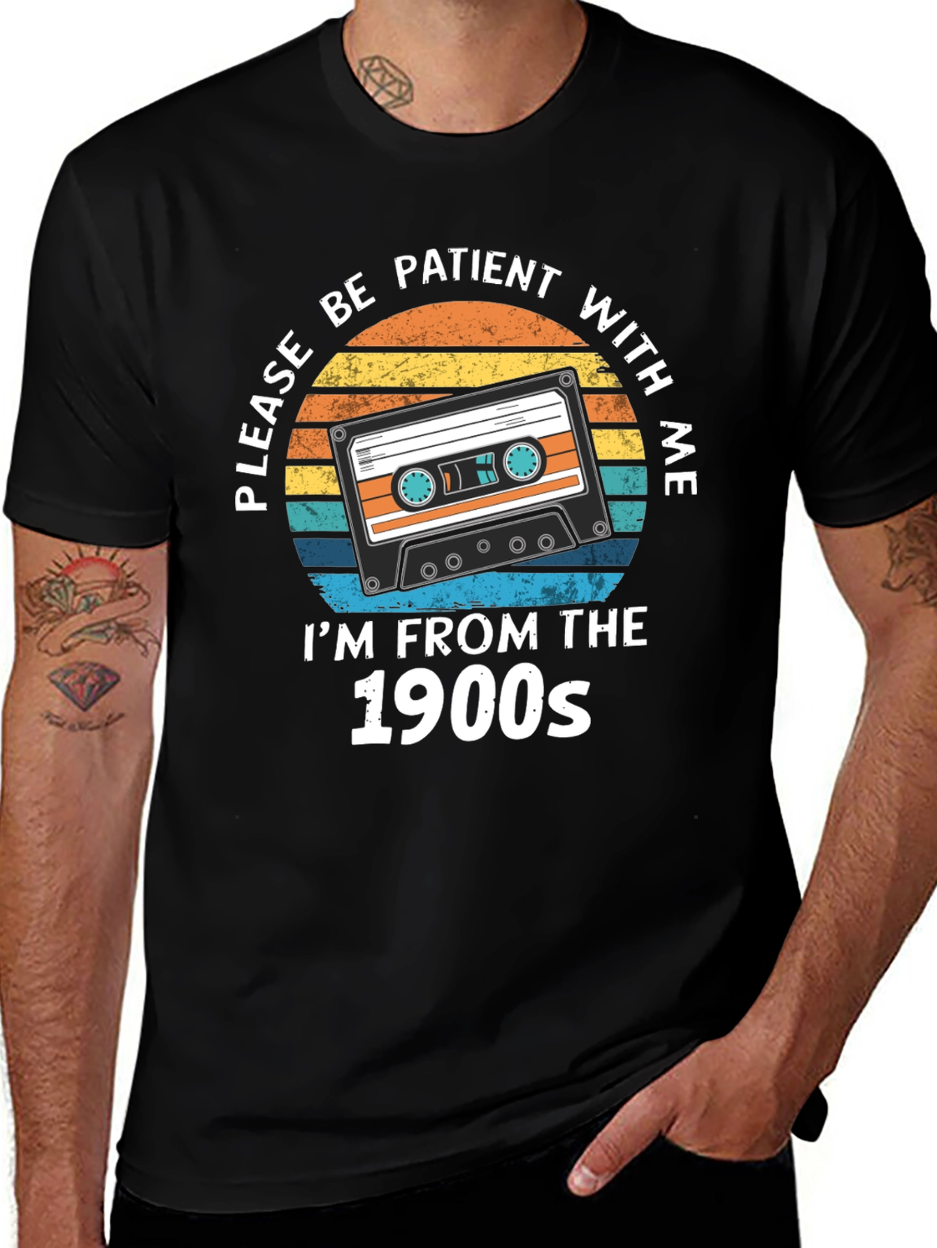 Variant 6 of Retro Cassette Tape T-Shirt - 1900s Throwback Tee