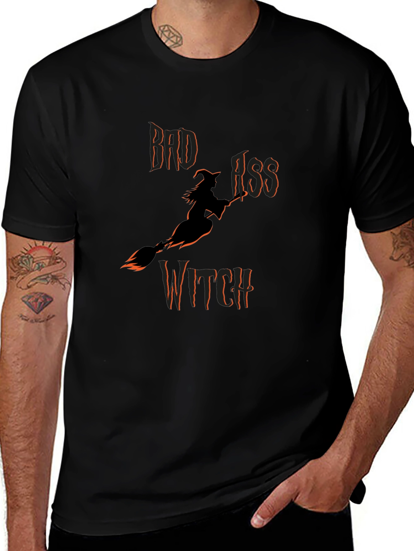 Variant 29 of Bad Ass Witch T-Shirt - Halloween Tee