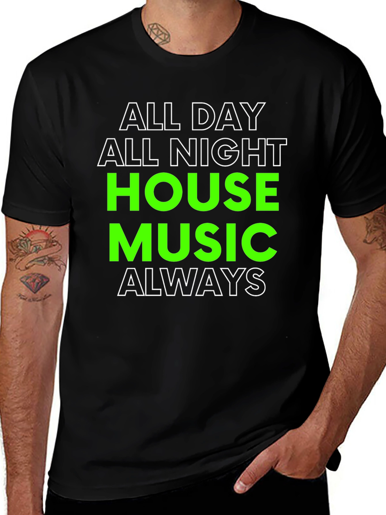 Variant 30 of All Day All Night House Music T-Shirt