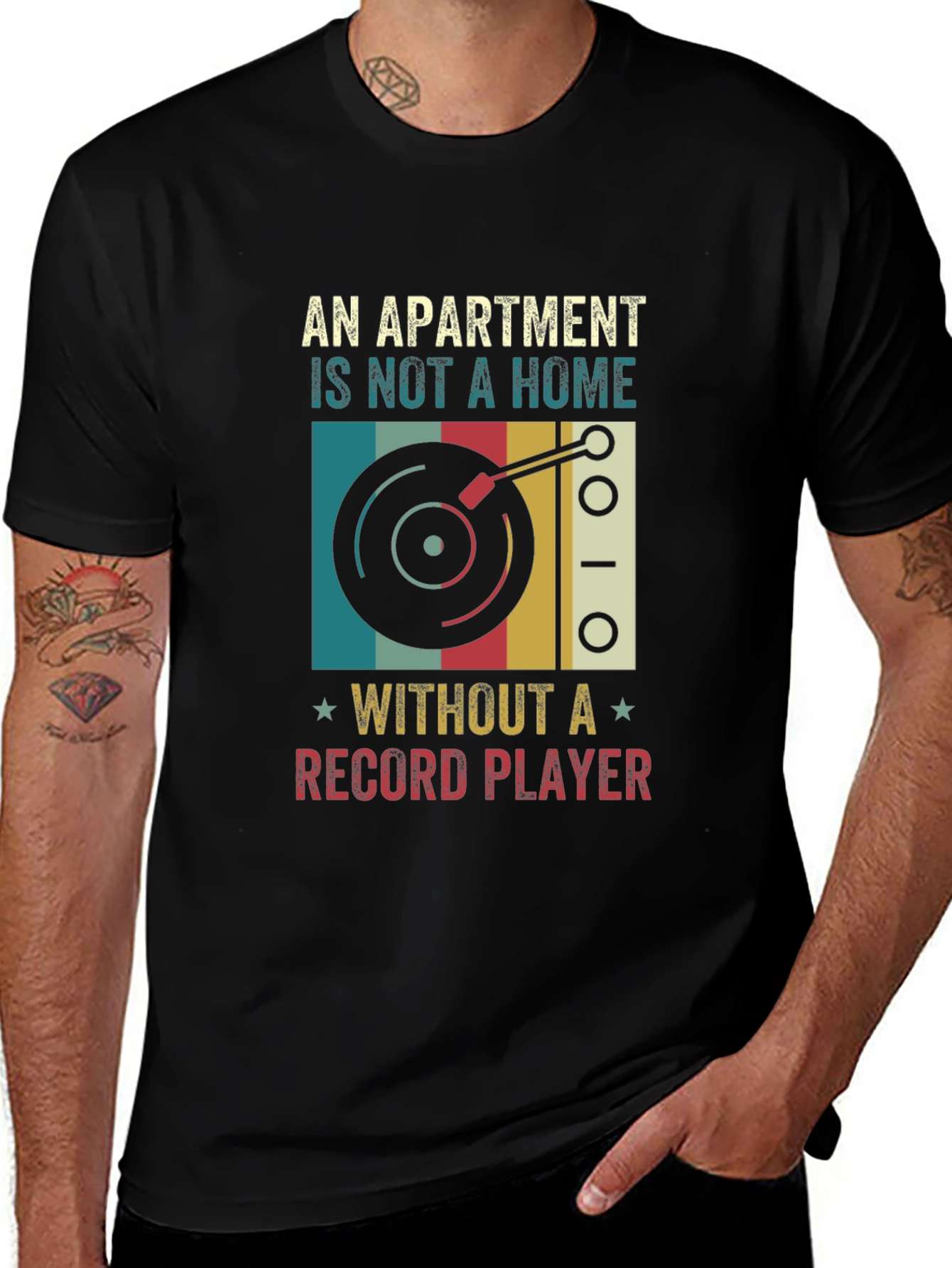 Variant 8 of Apartment Home Record Player T-Shirt