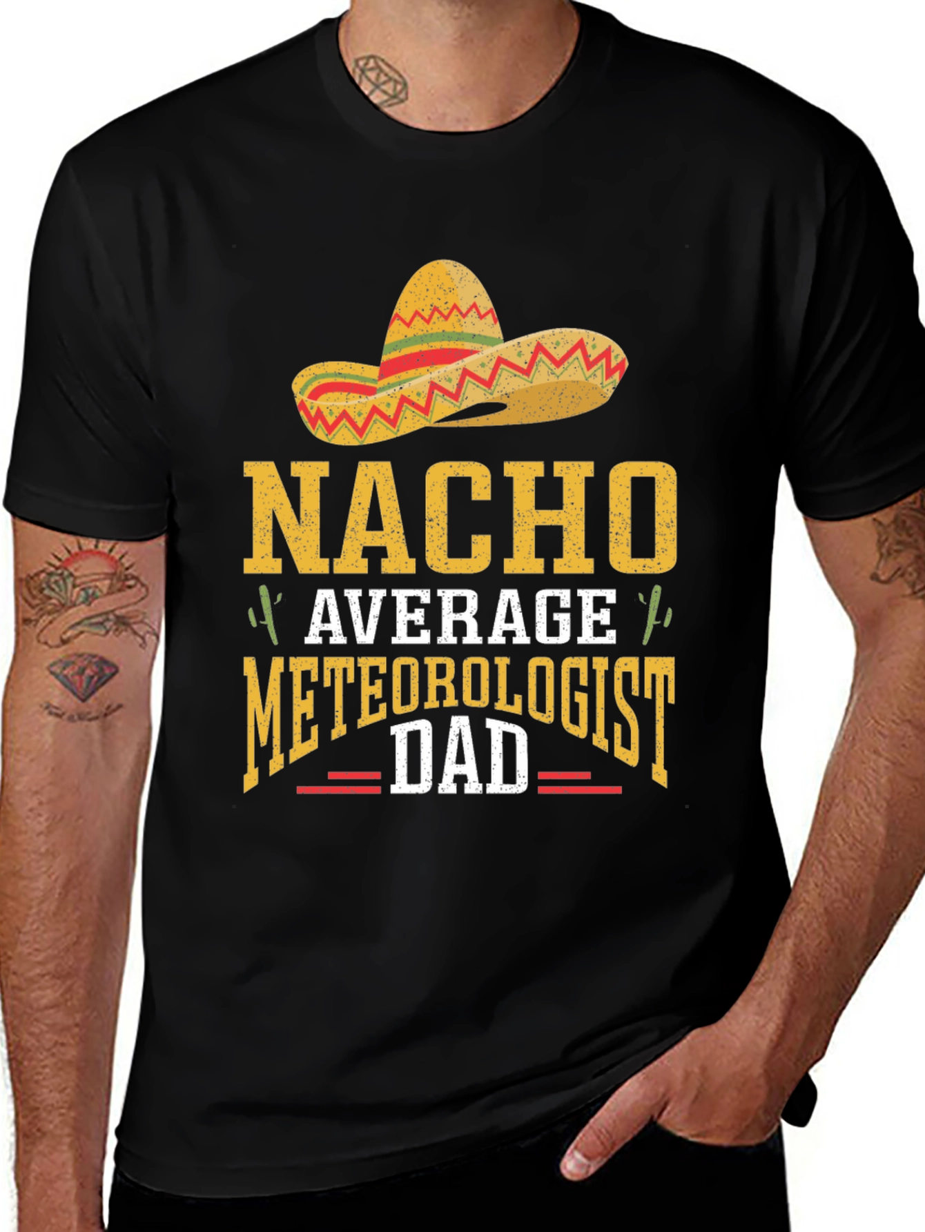 Variant 23 of Nacho Average Meteorologist Dad T-Shirt