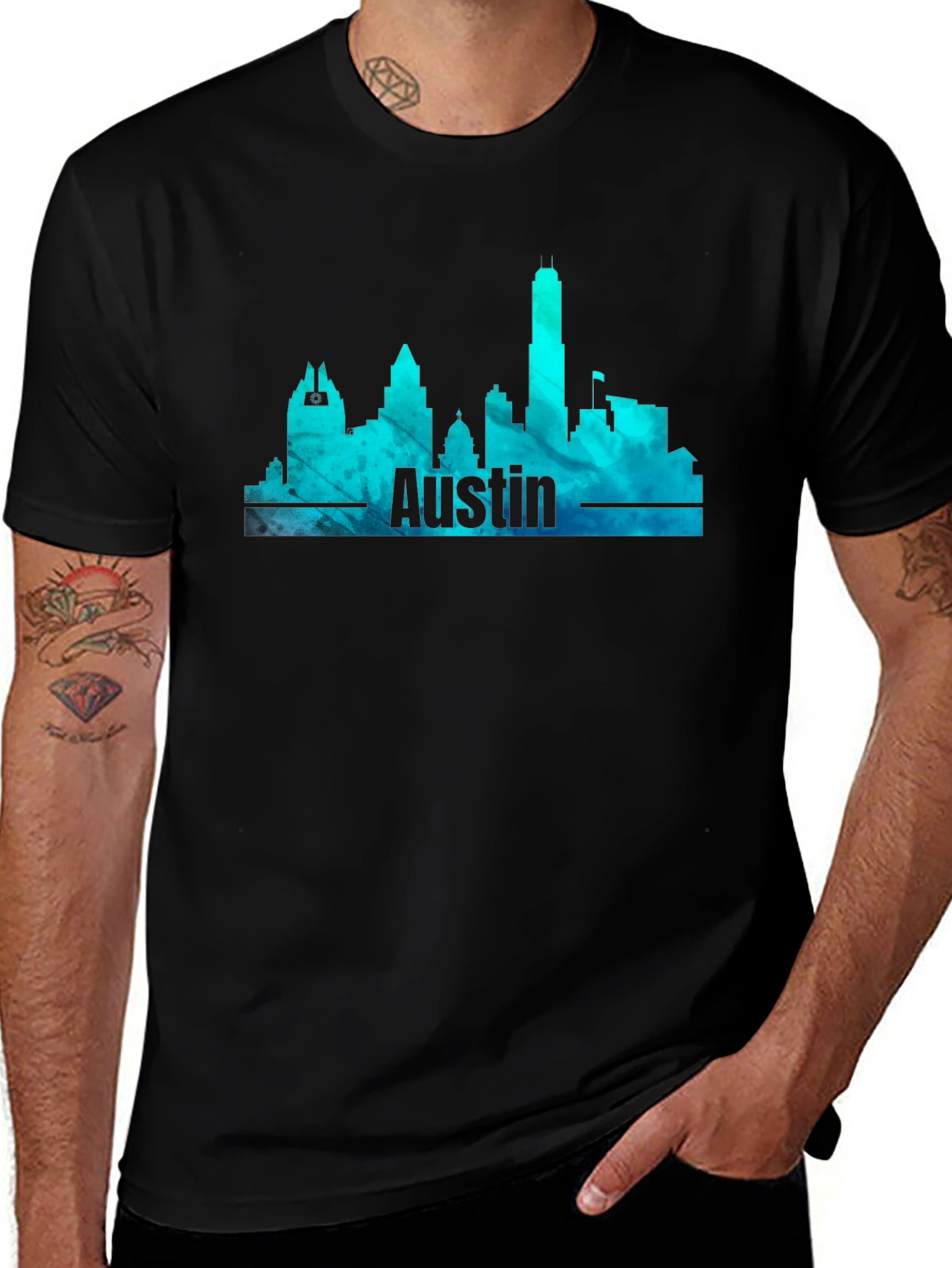 Austin Skyline Men's Graphic T-Shirt 
