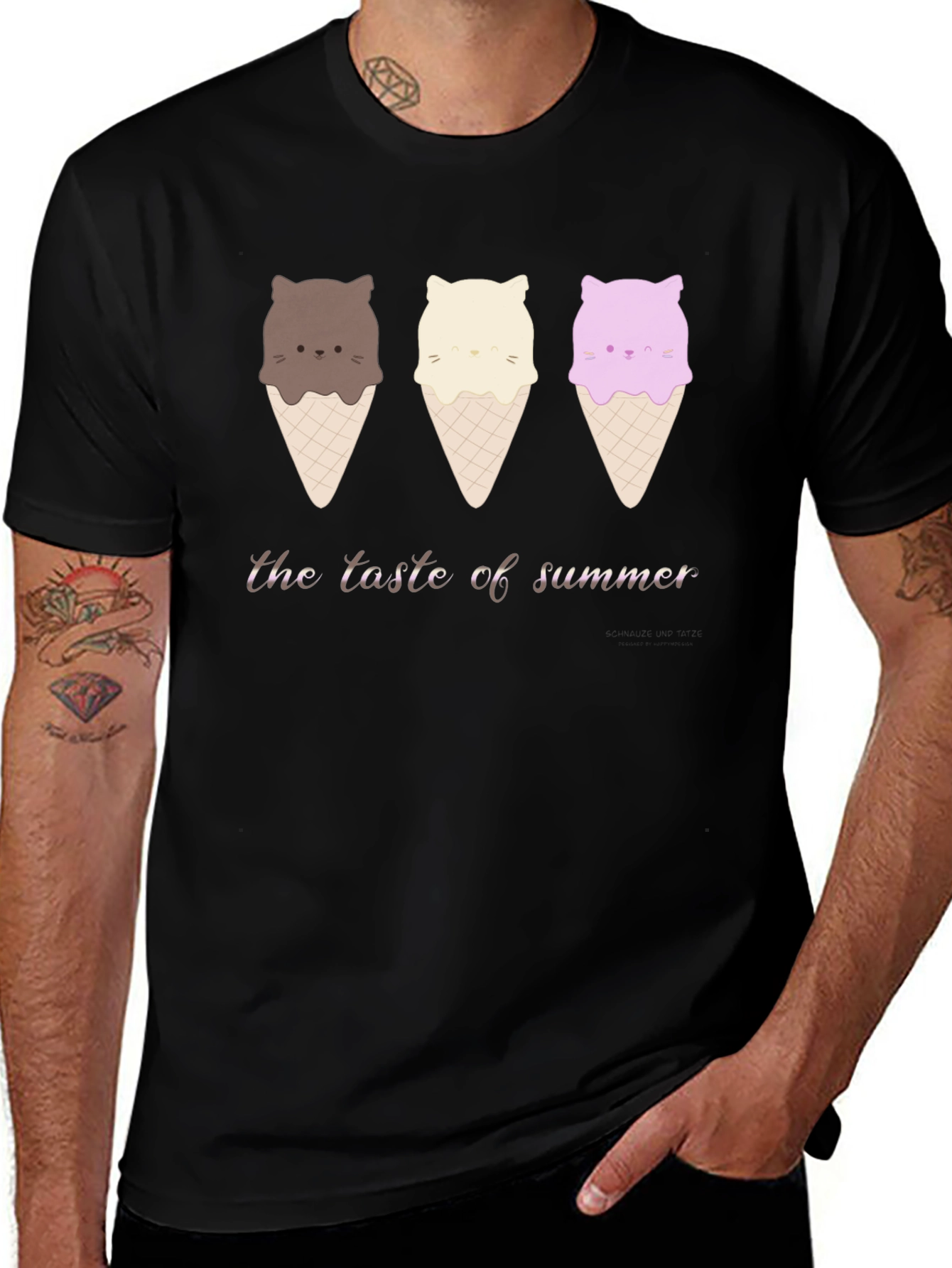 Variant 20 of Cute Cat Ice Cream T-Shirt - Taste of Summer