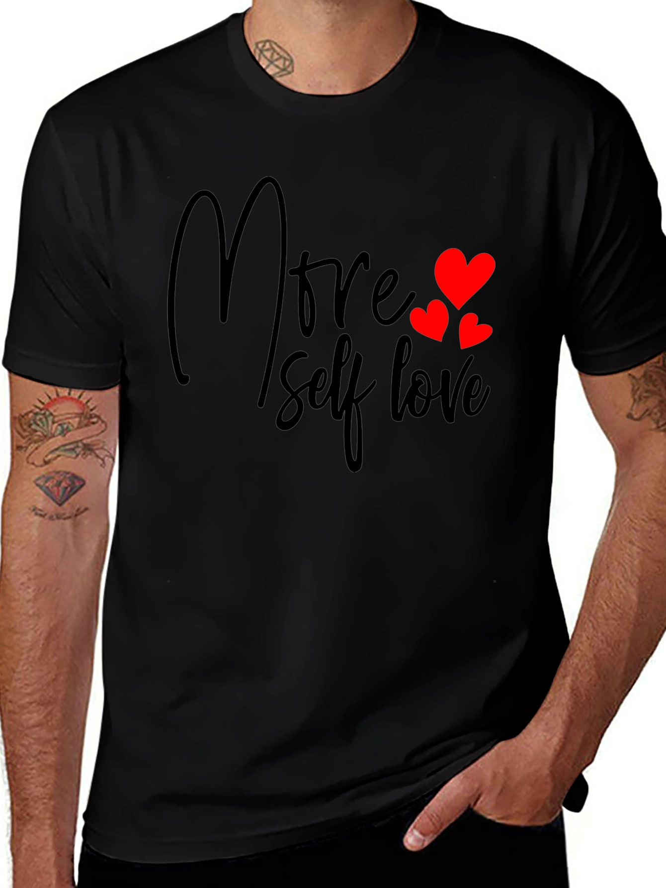 Variant 8 of More Self Love Black T-Shirt