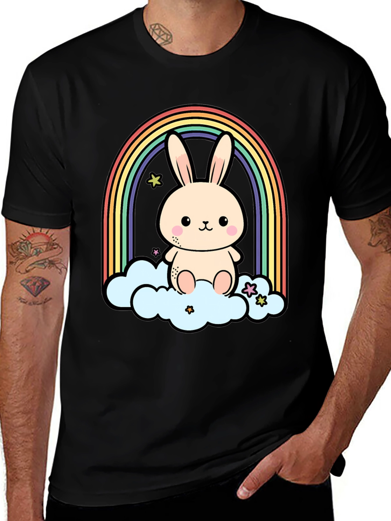 Cute Bunny Rainbow T-Shirt