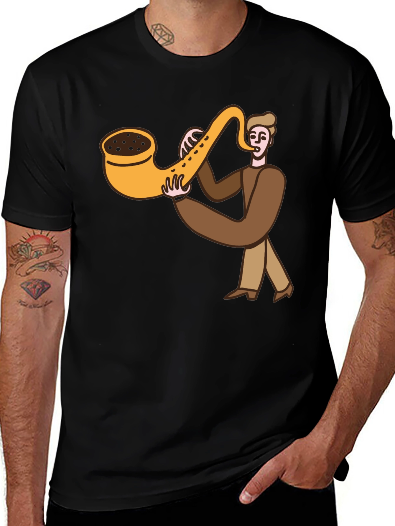Variant 13 of Saxophone Player Graphic T-Shirt
