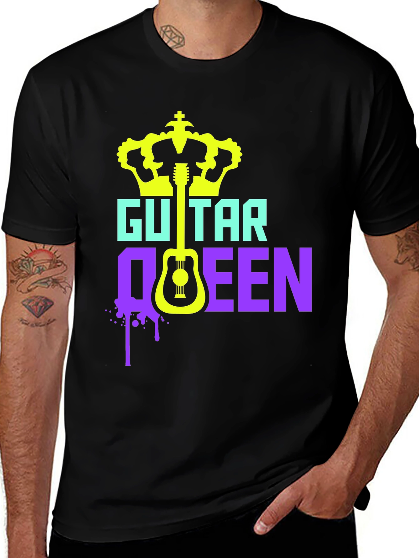Variant 15 of Guitar Queen Graphic Tee - Music Lover's T-Shirt