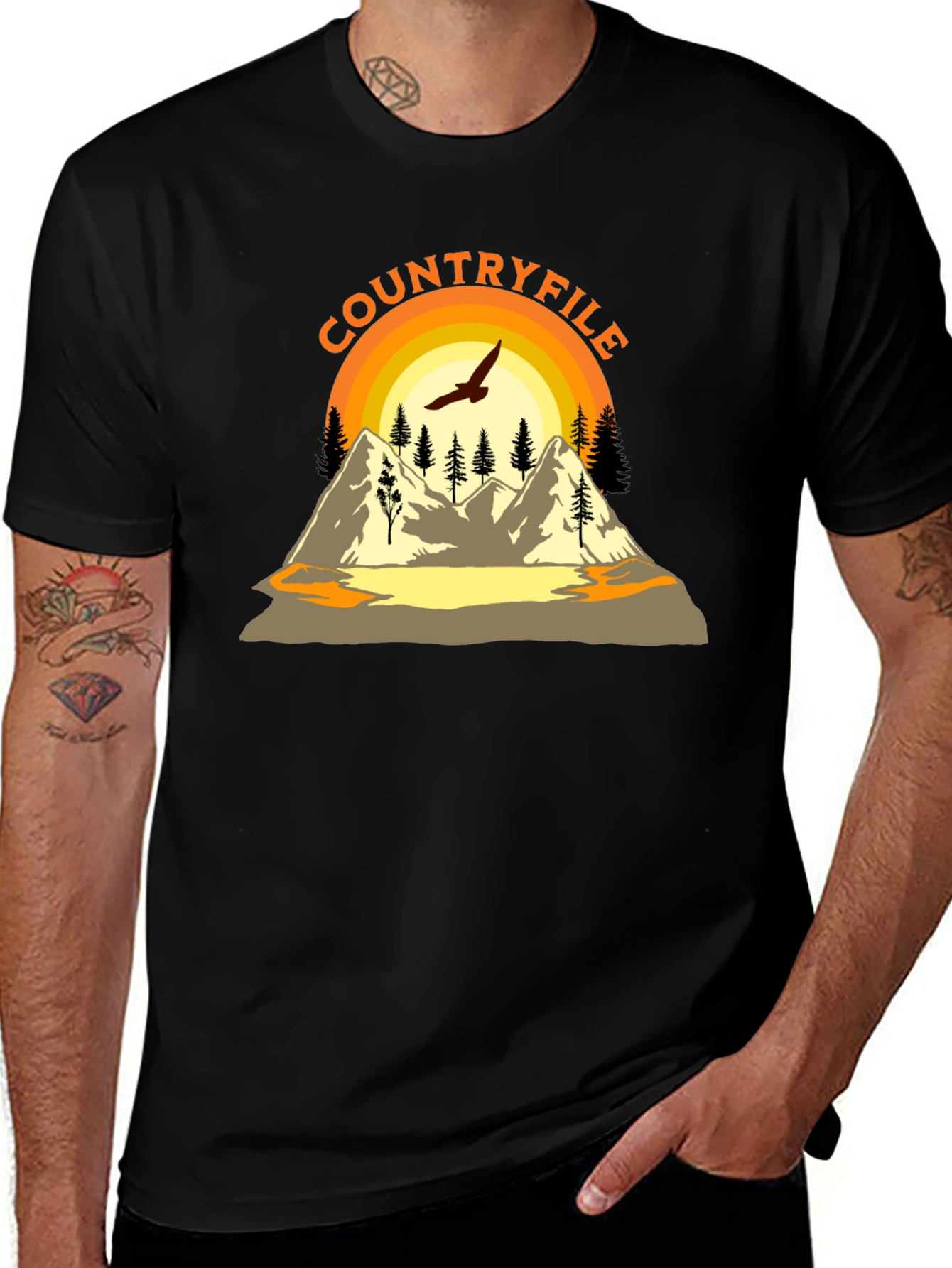 Variant 9 of Countryfile Mountain Scene Graphic Tee