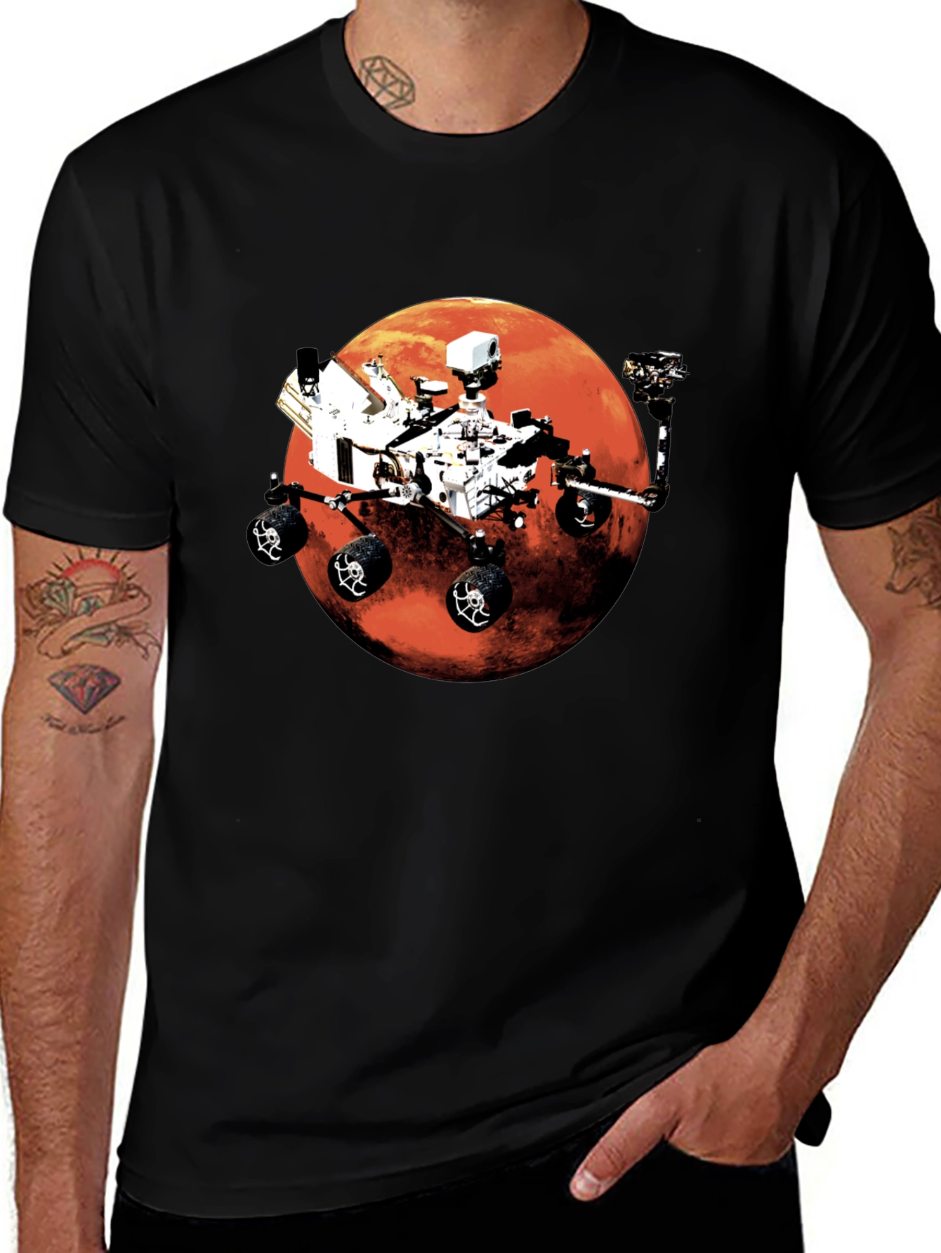 Mars Rover Graphic T-Shirt - Space Exploration Tee