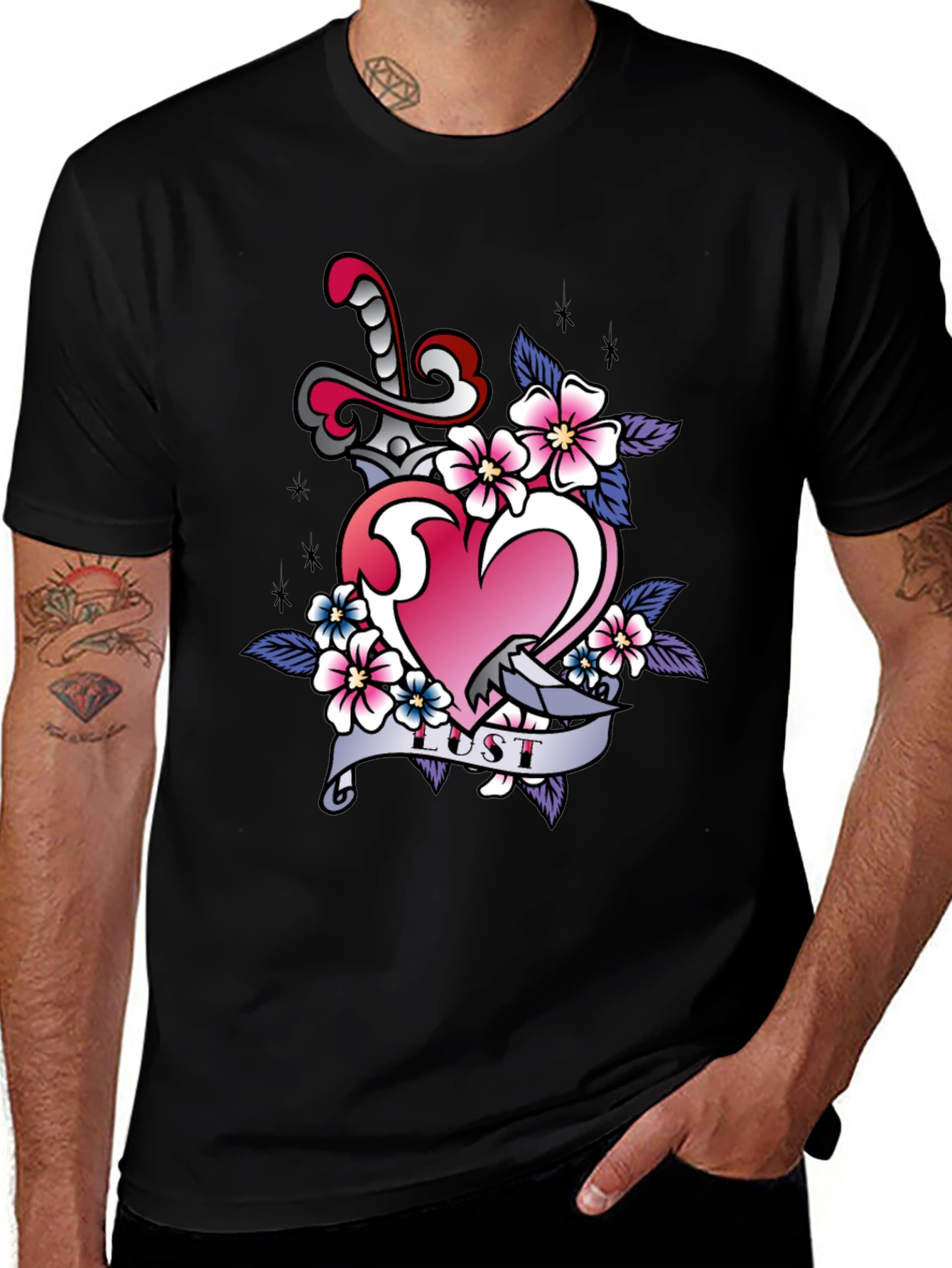 Variant 18 of Heart Dagger Lust Graphic T-Shirt