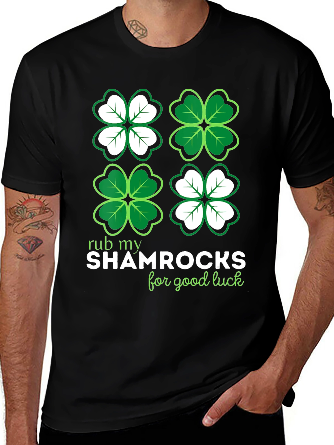 Variant 29 of Shamrock Luck Graphic T-Shirt - St. Patrick's Day Tee