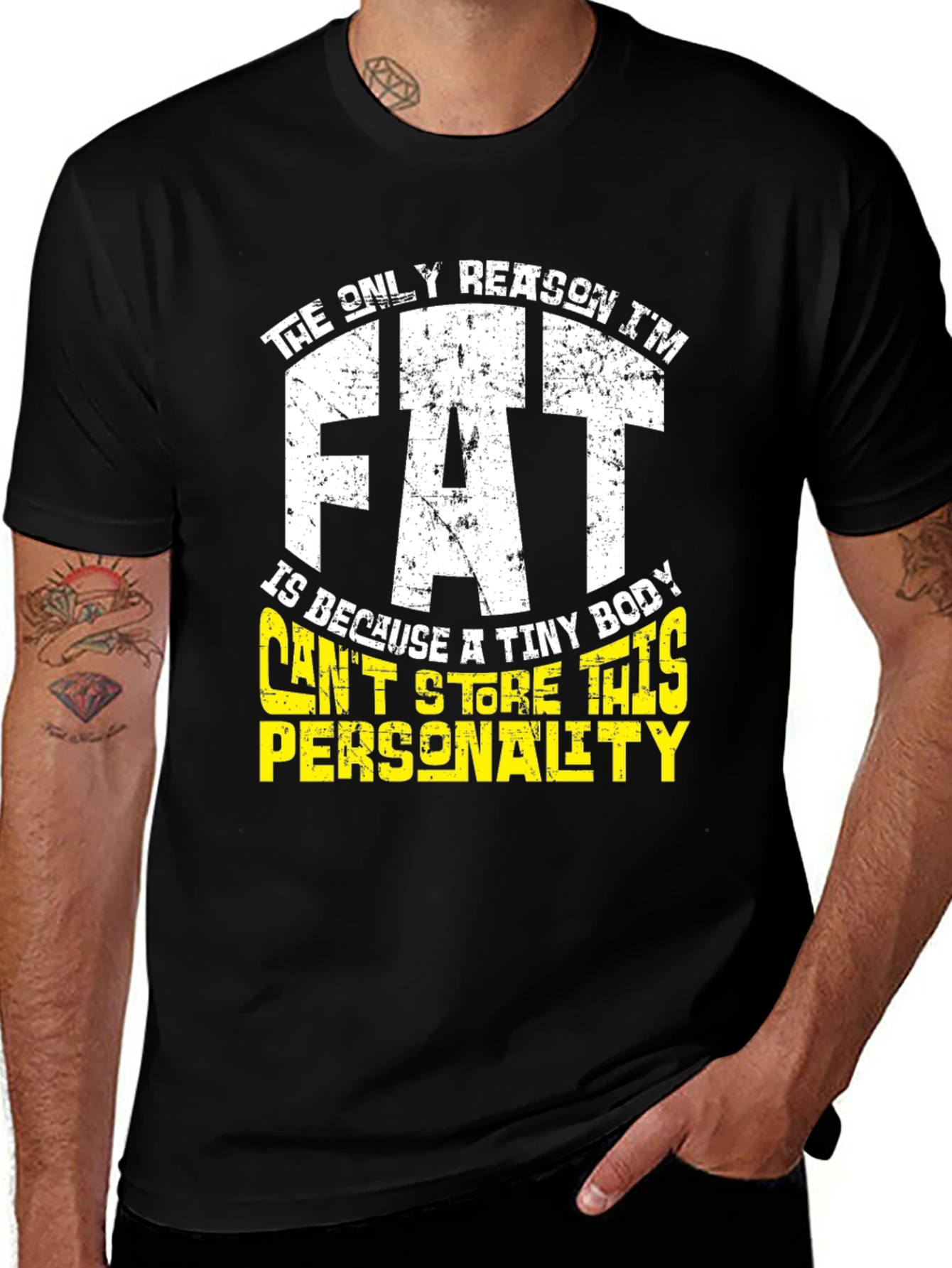 Variant 27 of Funny Fat Personality Graphic T-Shirt