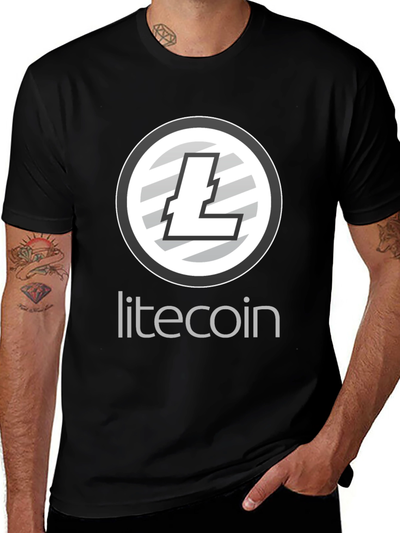 Litecoin Crypto Black T-Shirt