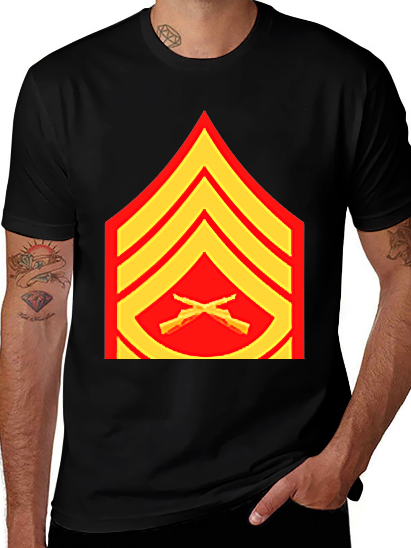 Variant 9 of USMC Staff Sergeant Black T-Shirt