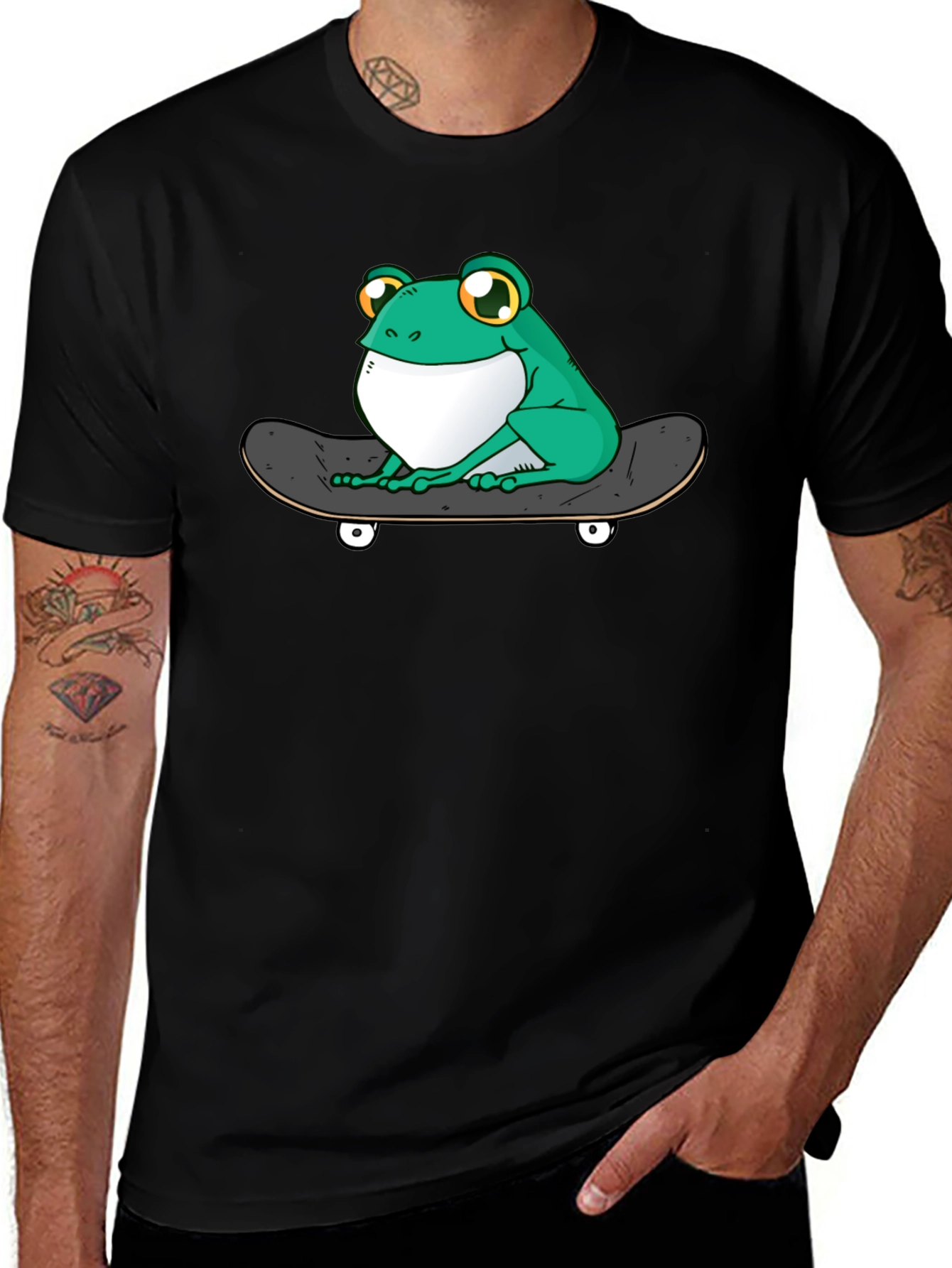 Variant 7 of Frog on Skateboard T-Shirt - Cool Graphic Tee
