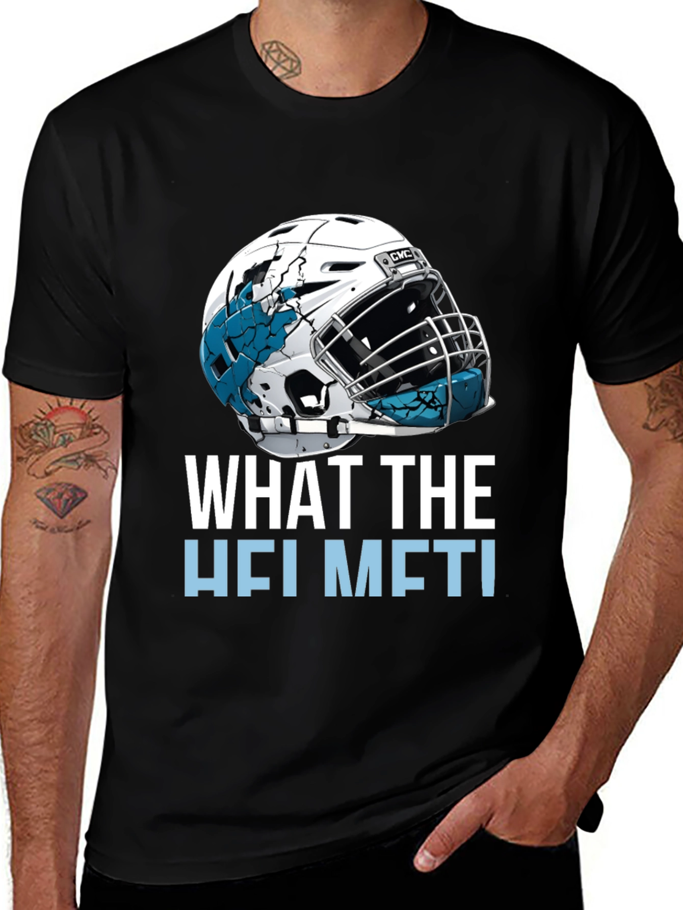 Variant 19 of What the Helmet T-Shirt - Sports Fan Tee