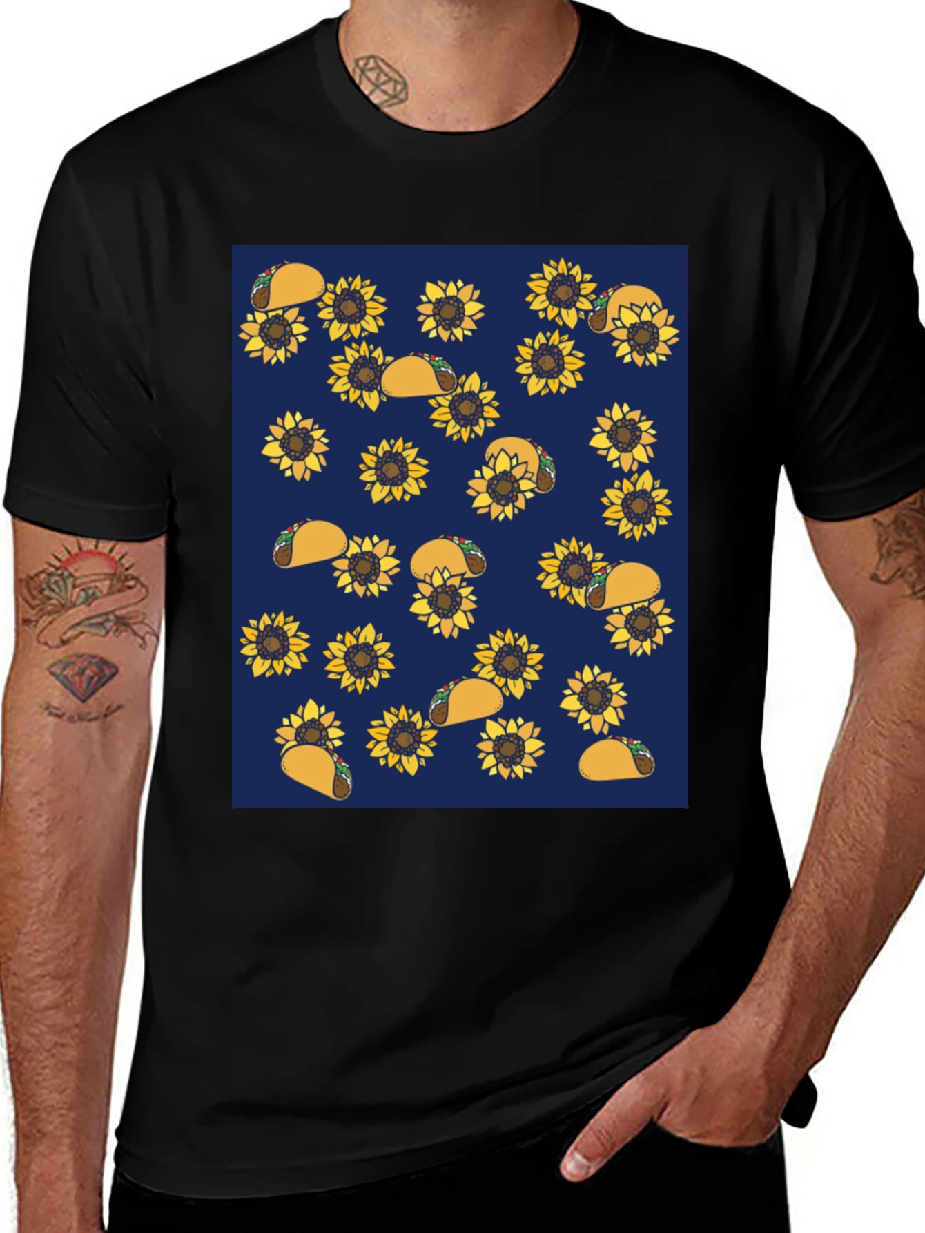 Variant 11 of Sunflower Taco Print T-Shirt