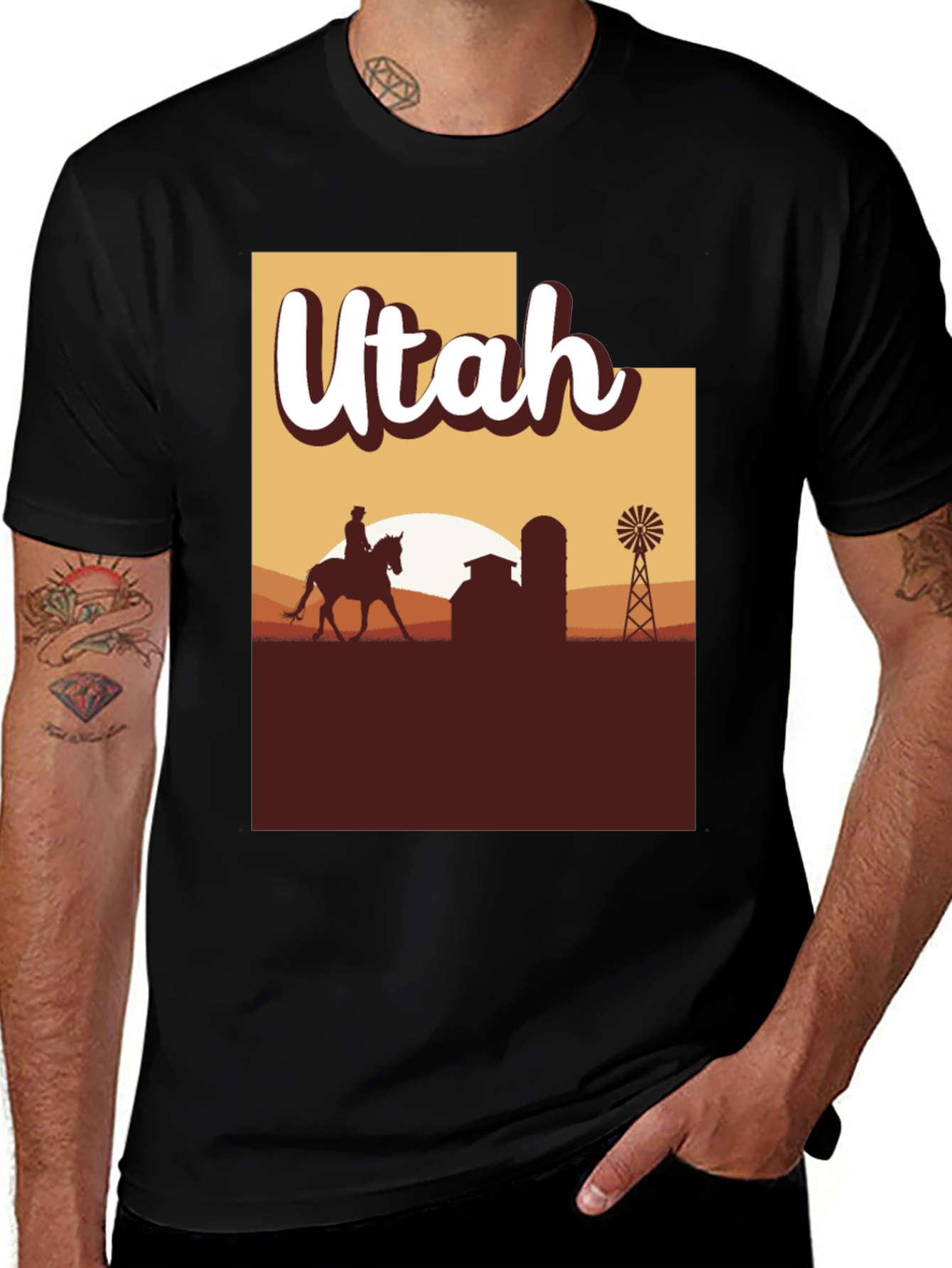 Variant 21 of Utah Farm Silhouette Graphic Tee