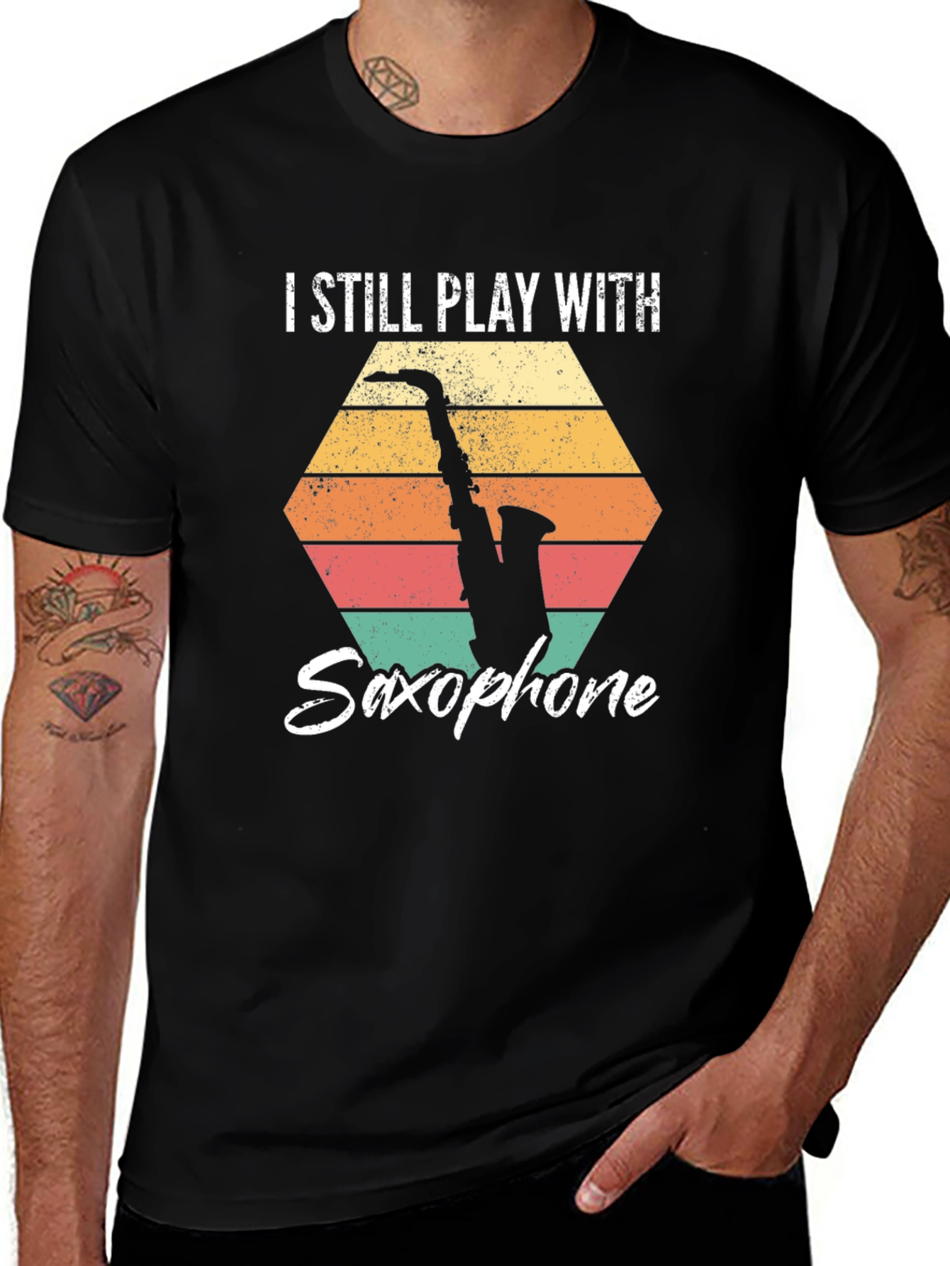 Variant 8 of I Still Play With Saxophone Graphic T-Shirt