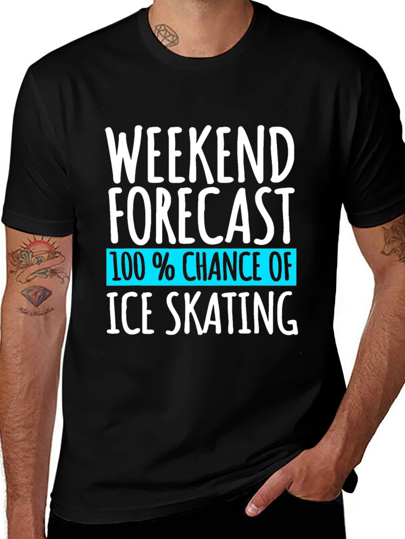 Ice Skating Weekend Forecast T-Shirt