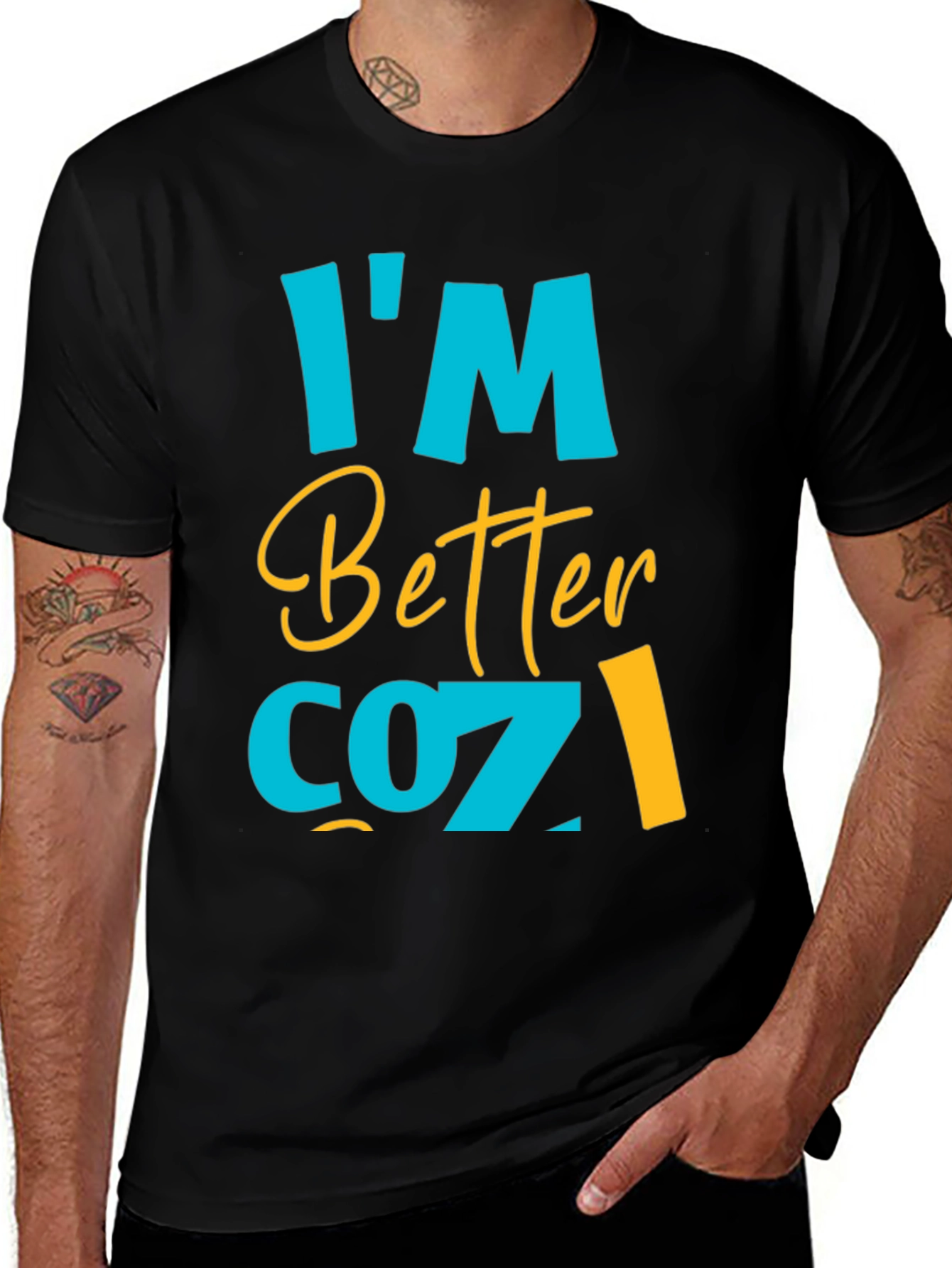Variant 4 of I'm Better Cozy Tee - Stylish Comfort